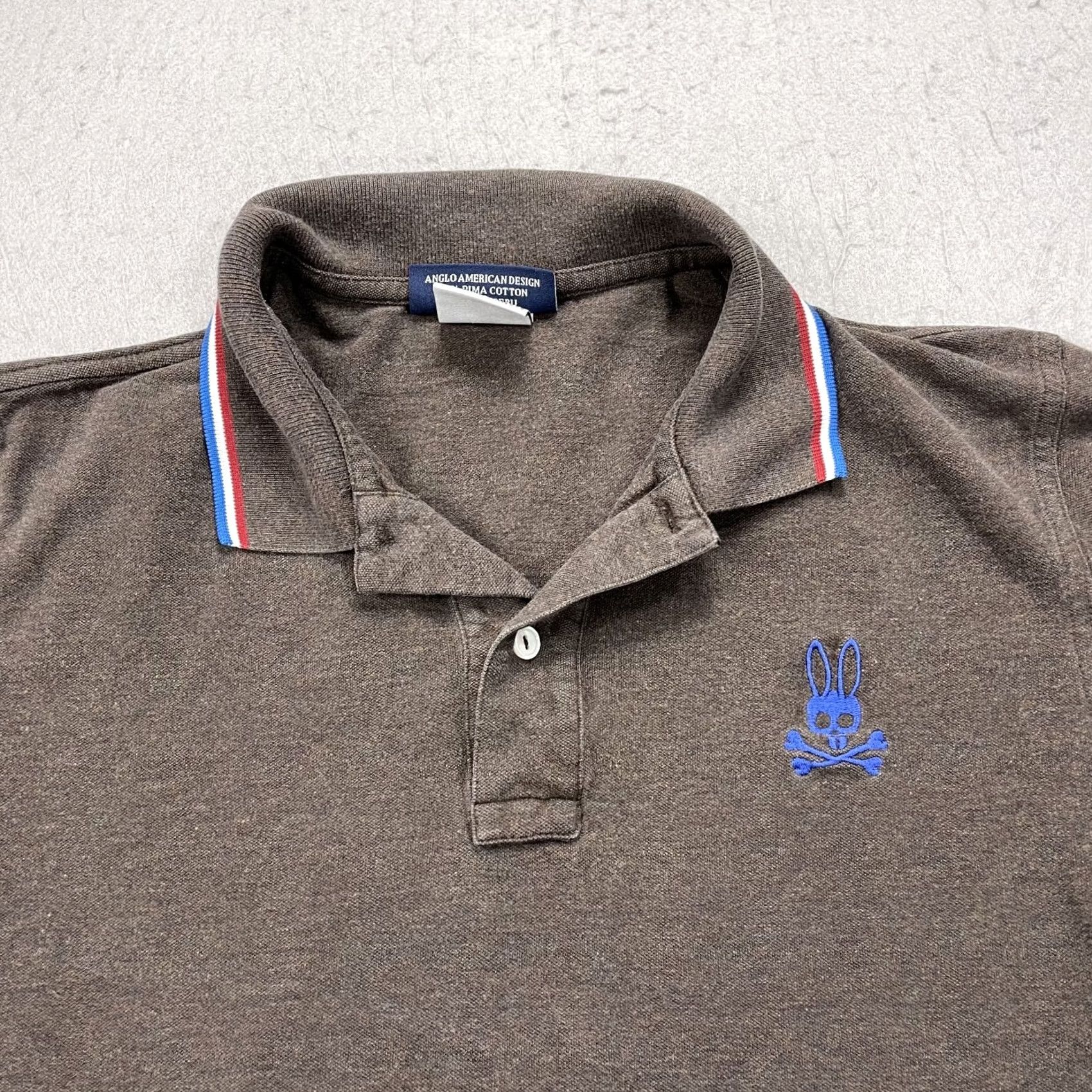 Psycho Bunny Psycho Bunny Polo Shirt Mens Small Brown 100% Cotton Pima Logo Casual Short Sleeve Knit Polo Shirt Size US S / EU 44-46 / 1 - 2 Thumbnail