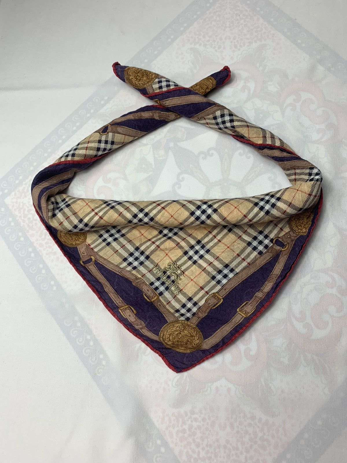 Burberry Vintage Burberry Handkerchief / Neckerchief / Bandana Size ONE SIZE - 2 Thumbnail