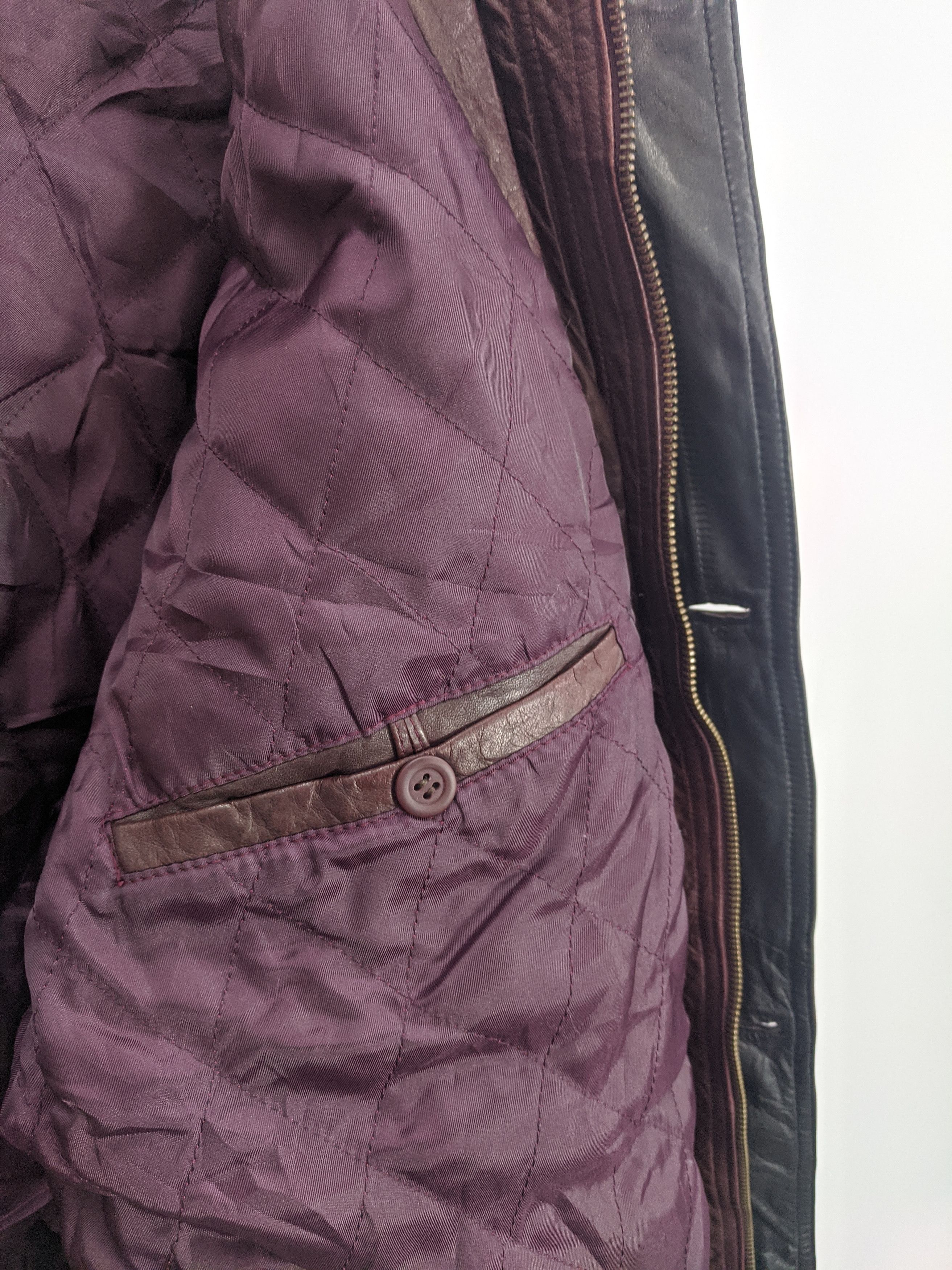 Genuine Leather × Japanese Brand × Vintage Vintage 90s Varsity Jacket Full Leather Jacket J0345 Size US M / EU 48-50 / 2 - 12 Thumbnail