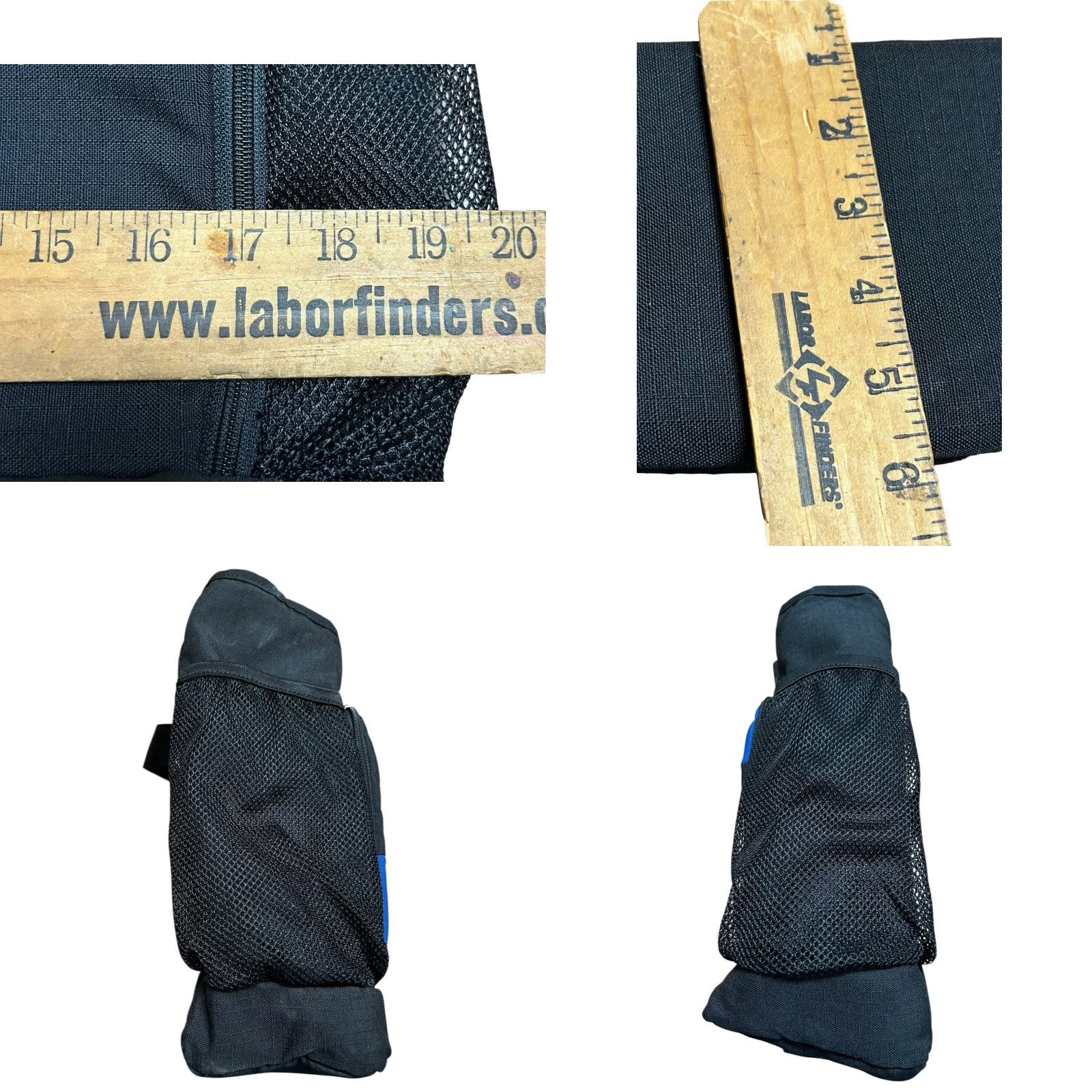 Vintage Columbia Black & Blue Tote Bag Shoulder Outdoors School Weekend Bag Padded Ladies Large Blue Black Size ONE SIZE - 8 Thumbnail