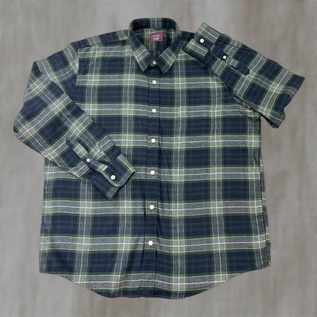 UNTUCKit Mens XXL Multicolor Plaid Flannel Long Sleeve Button-Up Shirt
