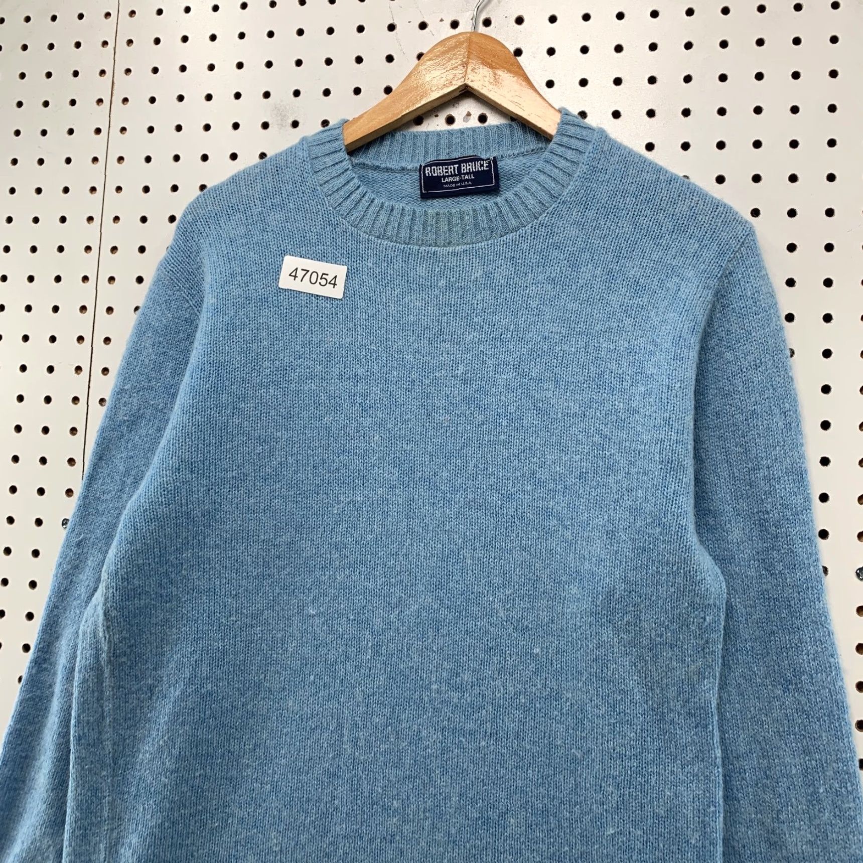 Vintage VINTAGE Robert Bruce Wool Sweater Mens Large Fits Medium Knit Work Made Usa Shirt Mens L Blue Wool Pullover 80s USAٺ Size US L / EU 52-54 / 3 - 6 Thumbnail