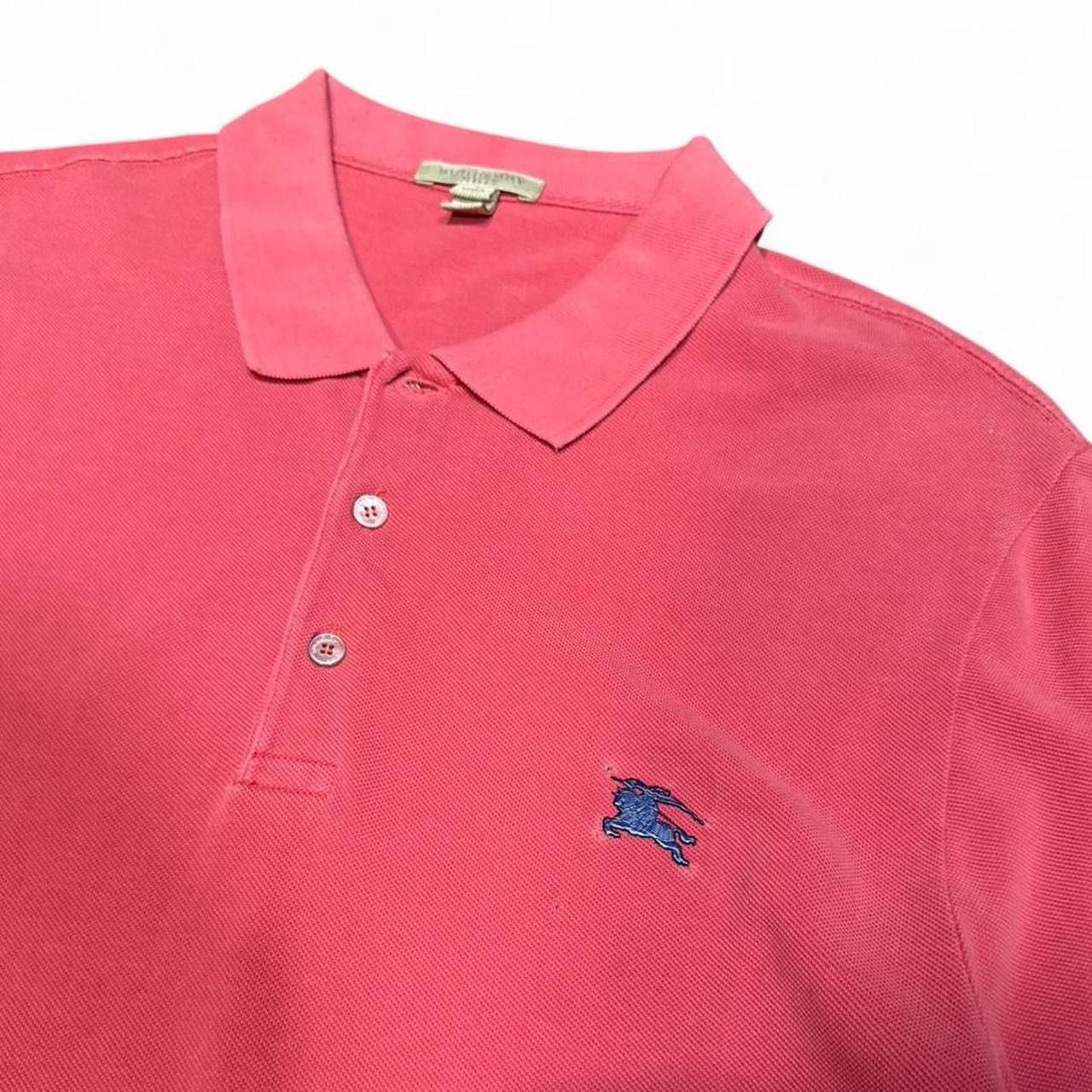 Burberry Y2K Burberry Brit Metal Logo Pink Polo Shirt Size US XL / EU 56 / 4 - 2 Thumbnail