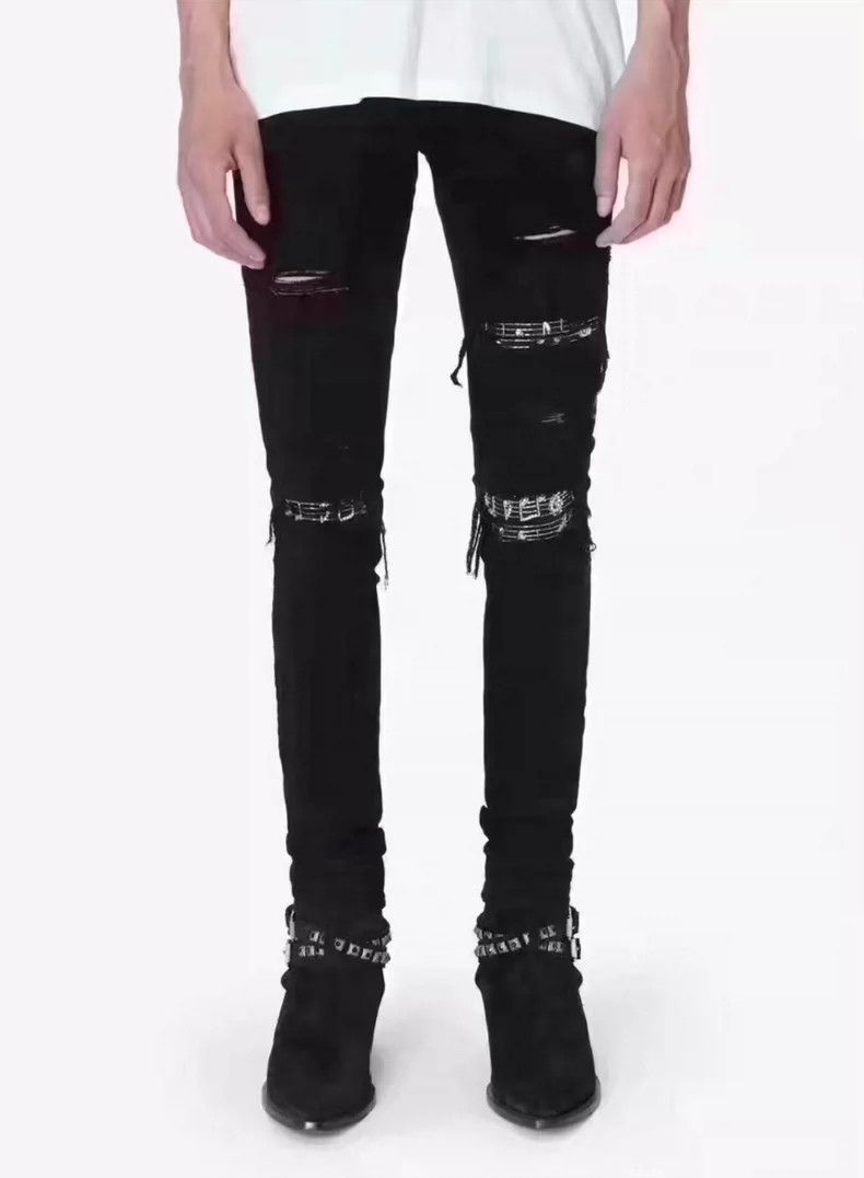 Amiri Amiri 19SS MX1 Diamond Patch Skinny Jeans Size US 29 - 7 Thumbnail