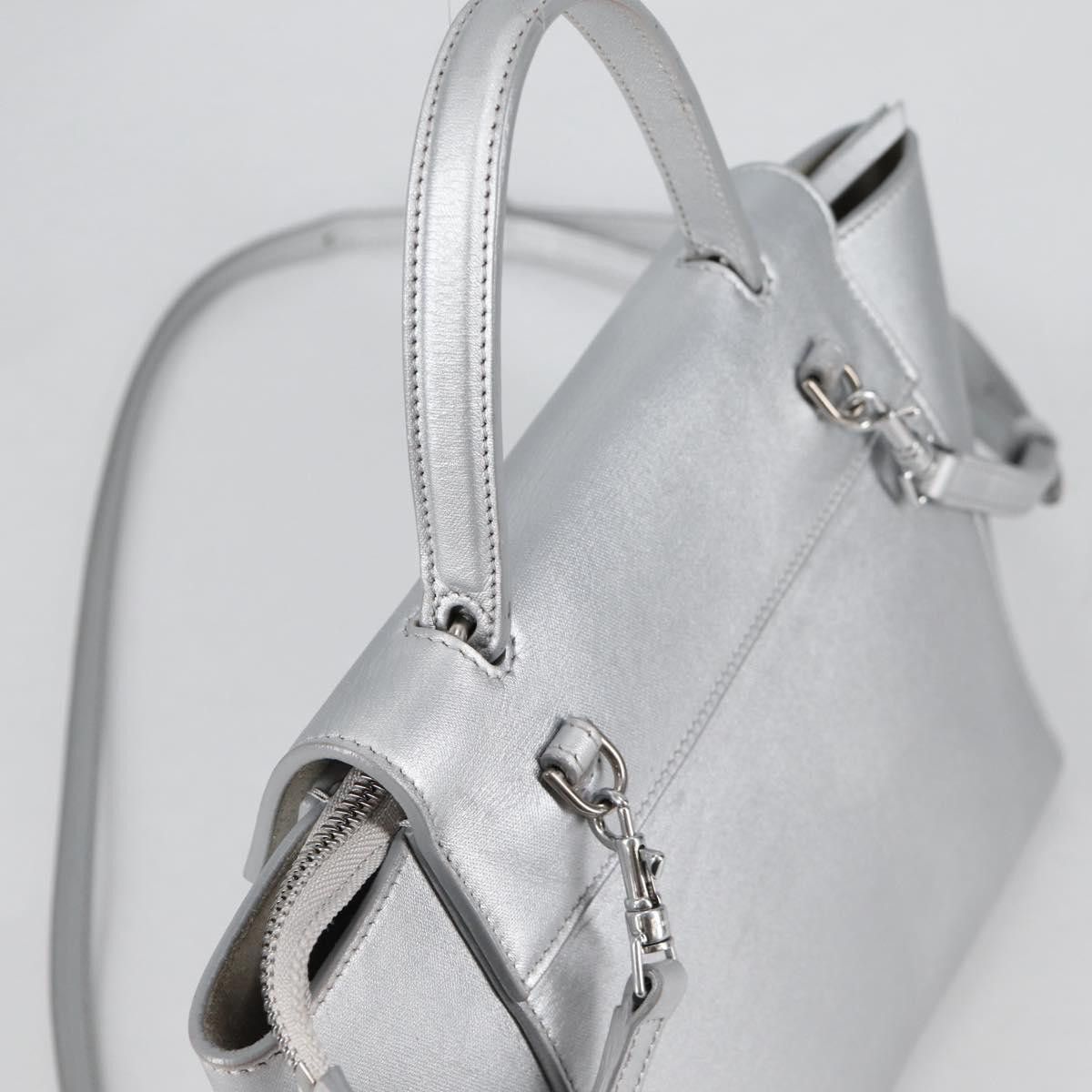 Celine CELINE Belt Bag Hand Bag Leather Silver Size ONE SIZE - 6 Thumbnail