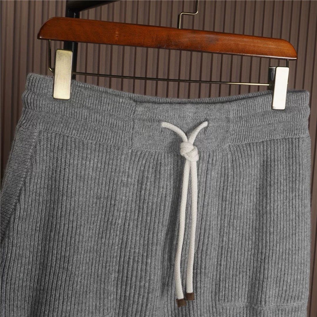 Brunello Cucinelli brunello cucinelli gray cashmere jogger pants Size US 32 / EU 48 - 5 Thumbnail