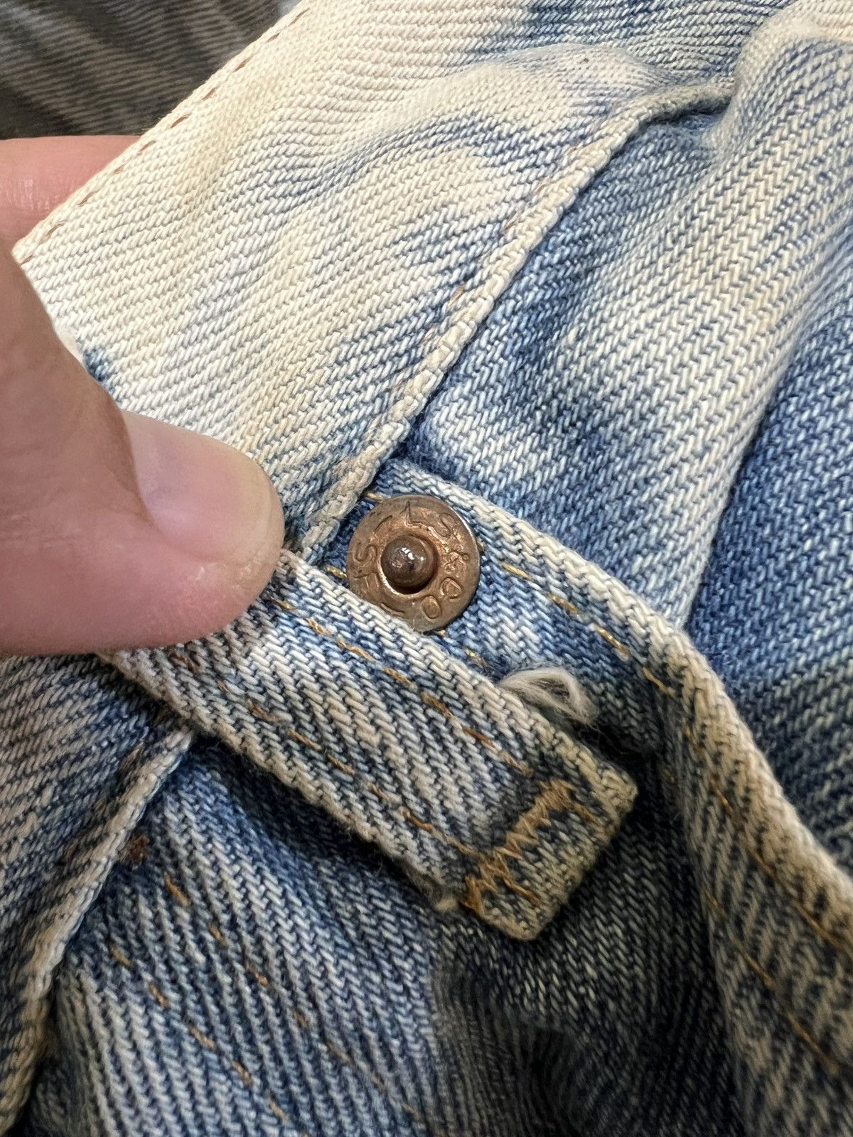 Levi's Vintage Clothing Vintage Levis 70s 80s bleach wash Stamp button 6 Size US 30 / EU 46 - 18 Thumbnail