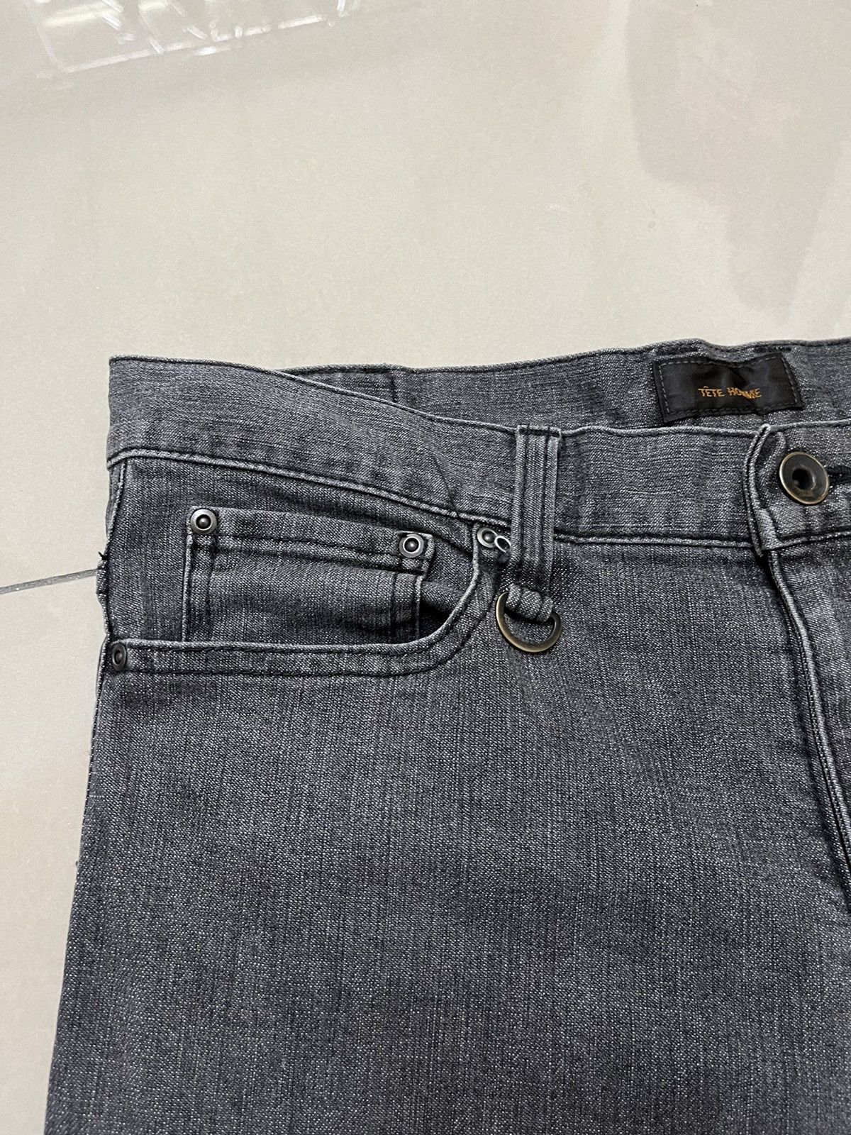 Tete Homme Tete Homme slim cutting grey black jeans Size US 31 - 6 Thumbnail