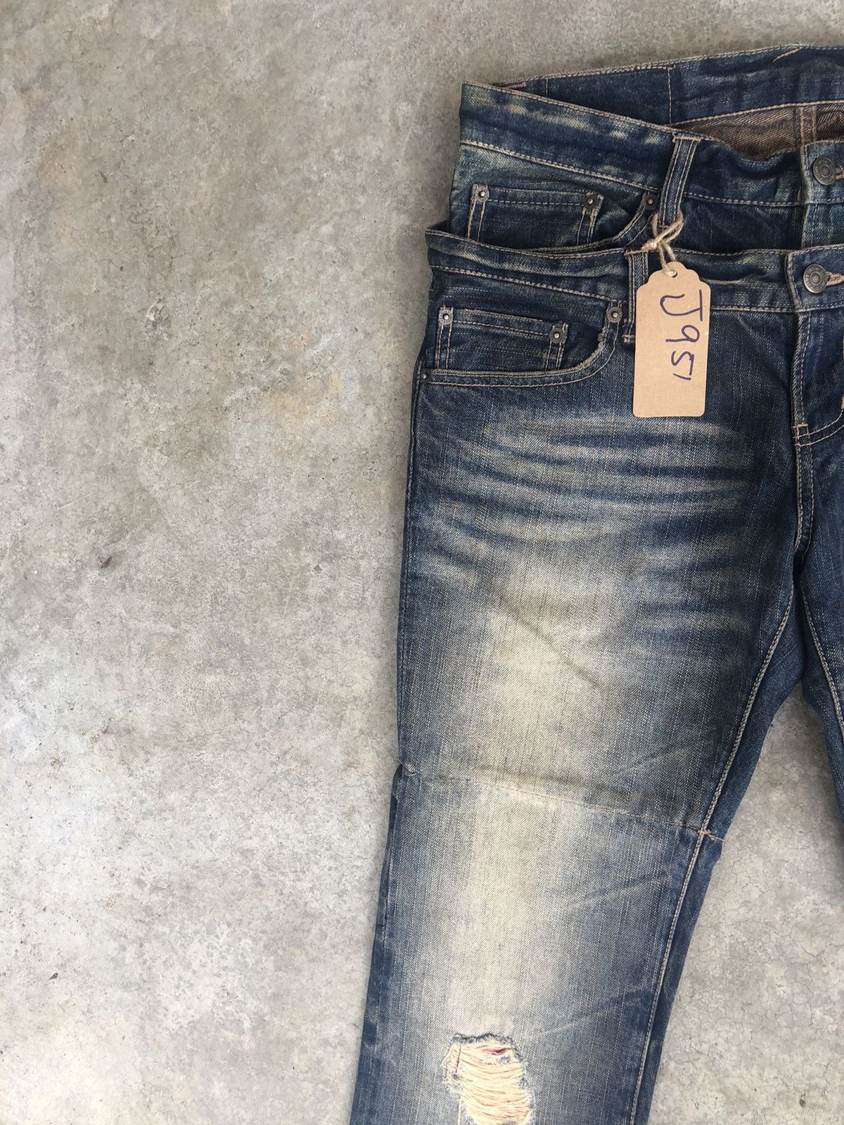 PPFM PPFM Double Waist Distressed Jeans Size US 32 / EU 48 - 4 Thumbnail