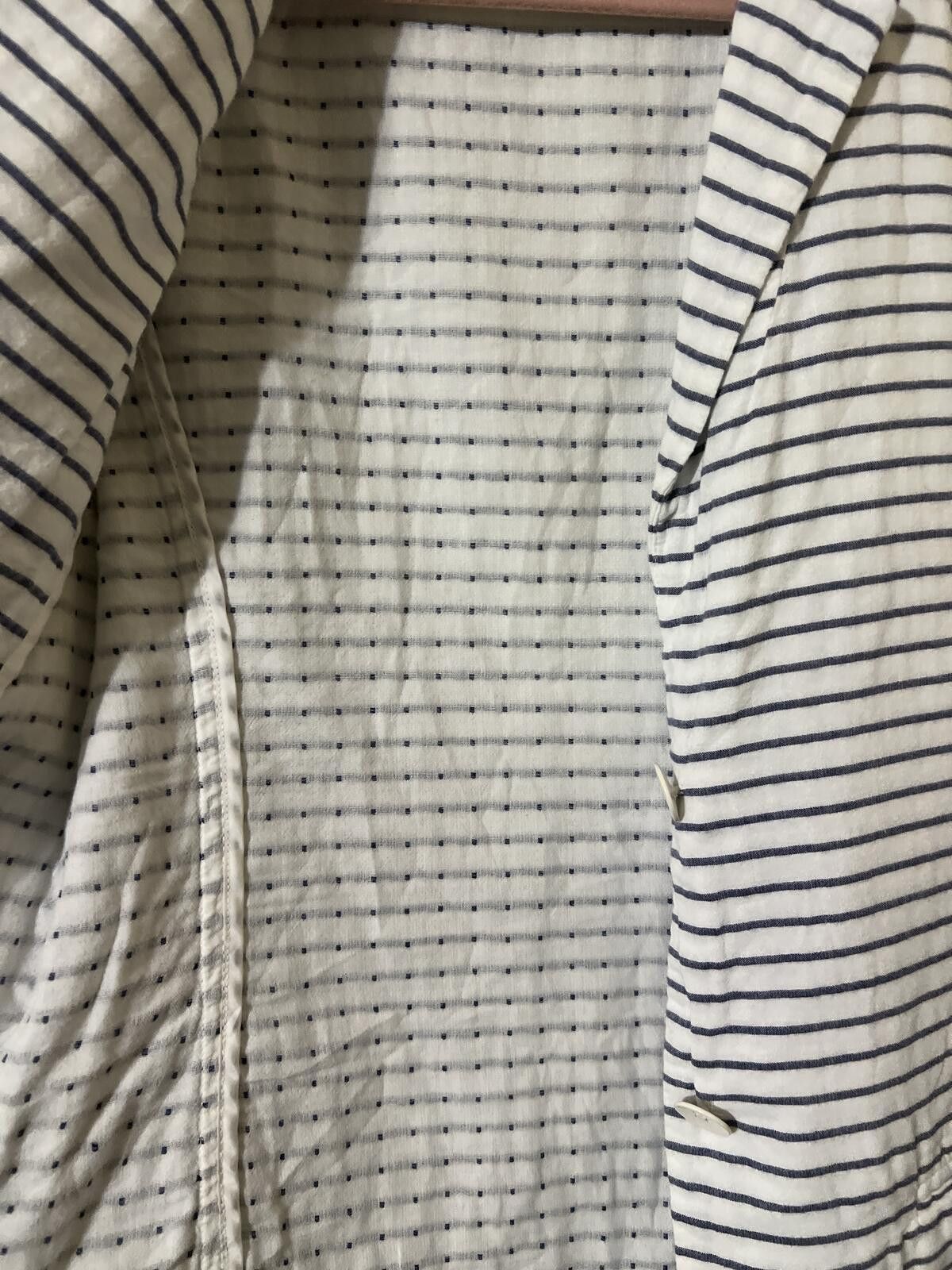 Gap Gap Academy Blazer 6 White Navy Striped Cotton Casual Size M / US 6-8 / IT 42-44 - 4 Thumbnail