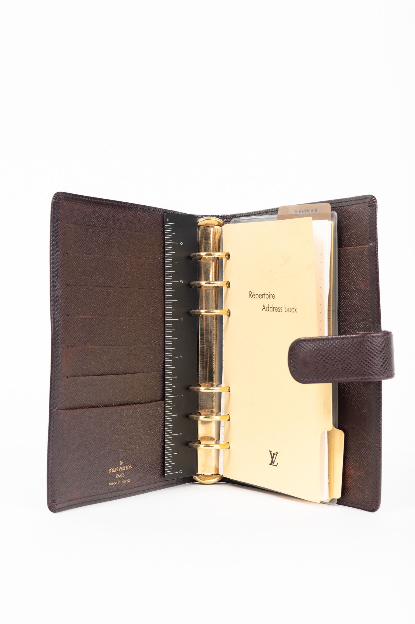 Louis Vuitton Louis Vuitton Acajou Taiga Leather Medium Ring Agenda Cover Size ONE SIZE - 7 Thumbnail