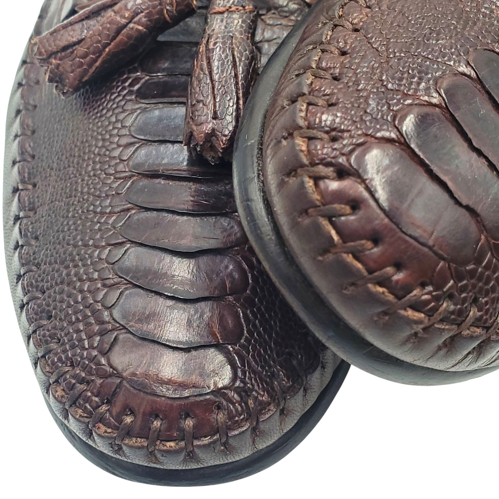 Zelli Italy Zelli Men's size 11 Brown Ostrich Exotic Leather Tasse Size US 11 / EU 44 - 5 Thumbnail