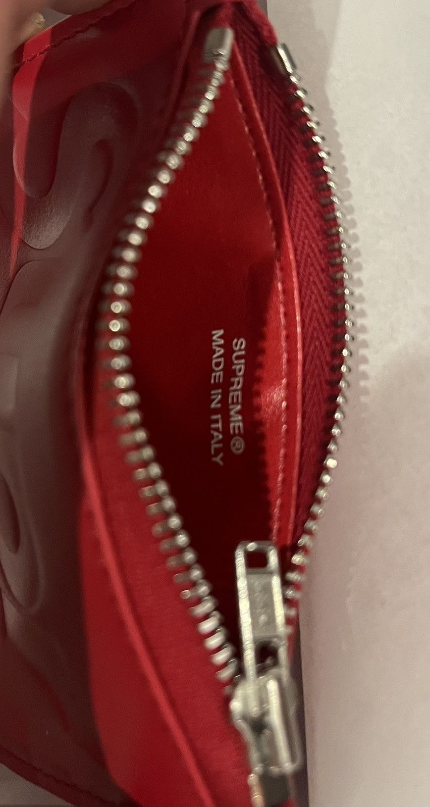 Supreme SS25 Supreme Leather Zip Card Holder Red Size ONE SIZE - 4 Thumbnail
