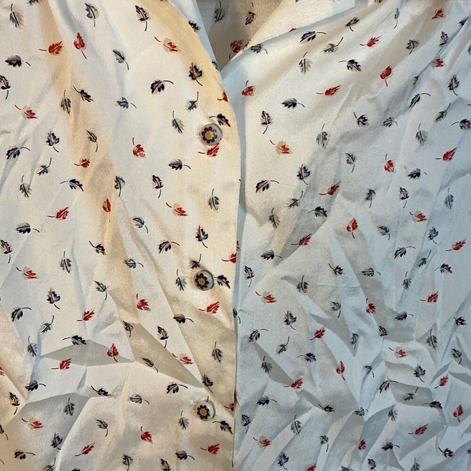Other Vintage Floral Button Front Blouse Small Cottagecore Retro Size S / US 4 / IT 40 - 2 Thumbnail