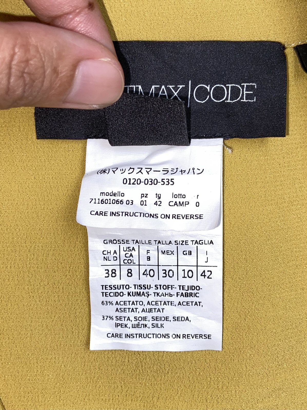 Max Mara × Sportmax SPORTMAX CODE Yellow Shirt Size S / US 4 / IT 40 - 7 Thumbnail