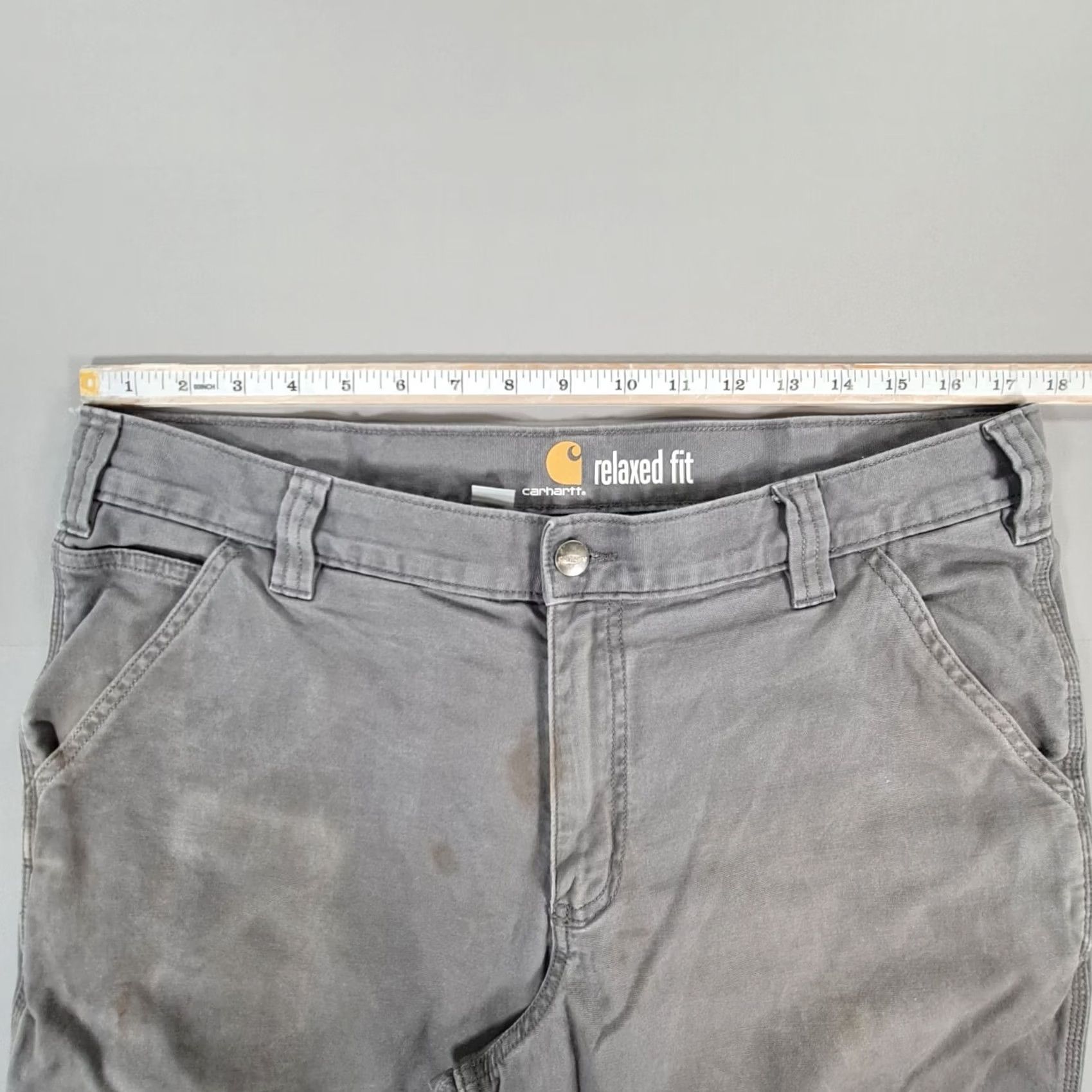 Carhartt Carhartt Pants Mens 36 Trousers Grey W36 L32 Relaxed Fit Flex Canvas Size US 36 / EU 52 - 5 Thumbnail