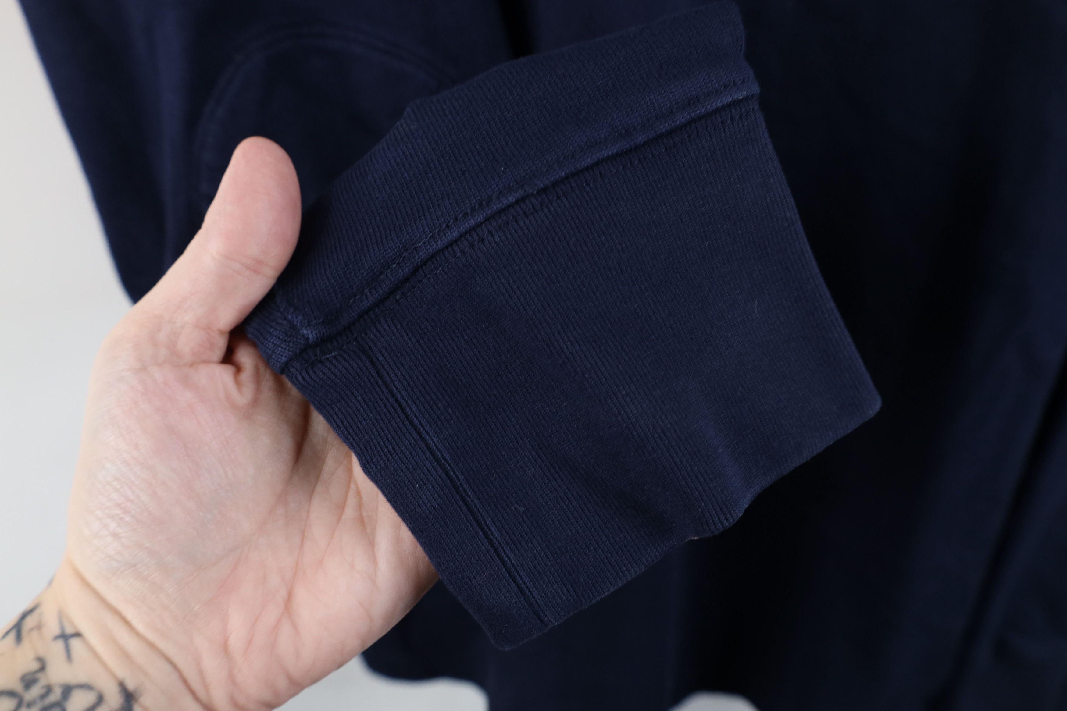 J.Crew × Vintage Vintage J Crew Elbow Patch Half Zip Pullover Sweater Blue Size US XL / EU 56 / 4 - 5 Thumbnail