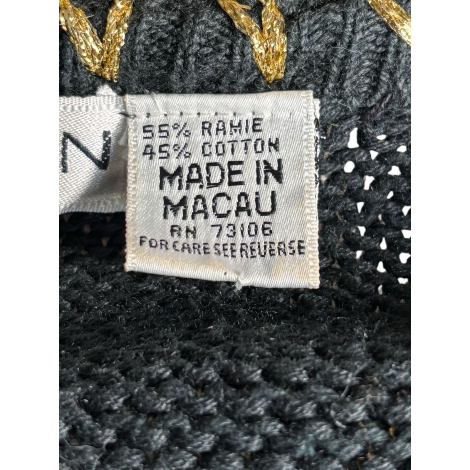Henri Bendel Vintage 90s Michael Simon Henri Bendel Black Gold Cardigan Size L / US 10 / IT 46 - 9 Thumbnail