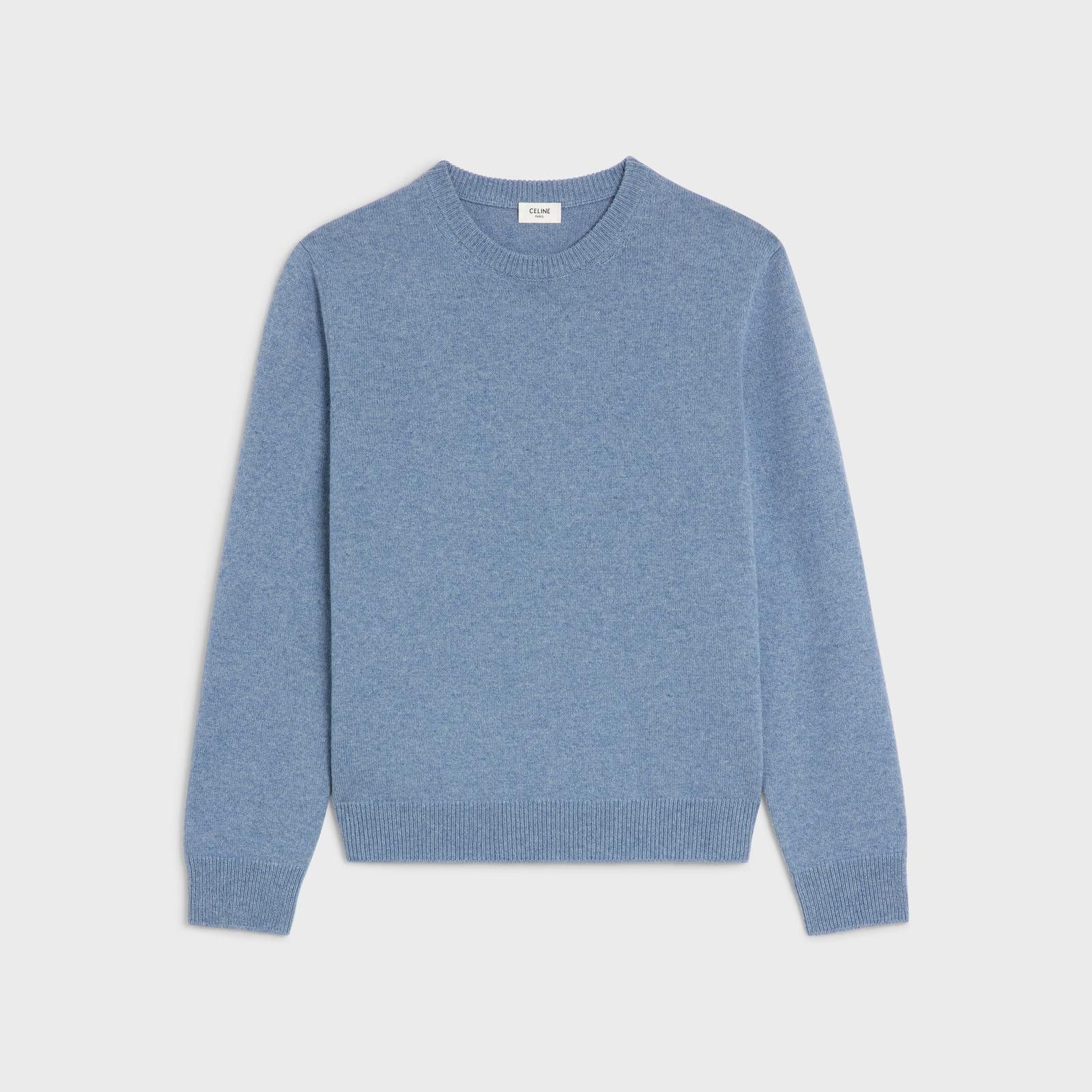 Celine o1bcso1str0824 Crewneck Sweater in Light Blue Size US XS / EU 42 / 0 - 1 Thumbnail