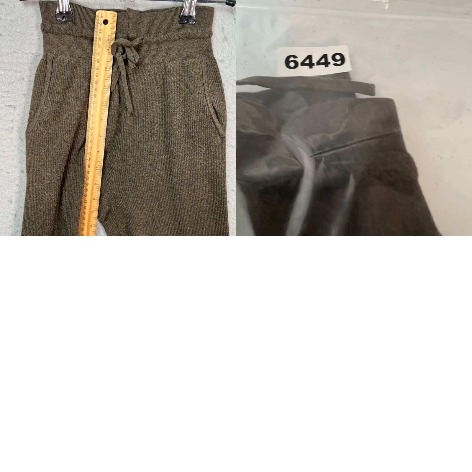 Uniqlo Uniqlo Womens XS High-Waisted Brown Knit Wide-Leg Pants Drawstring, Ankle, Pockets, Regular, All Season, Stretch Backward? Size 26" / US 2 / IT 38 - 8 Thumbnail