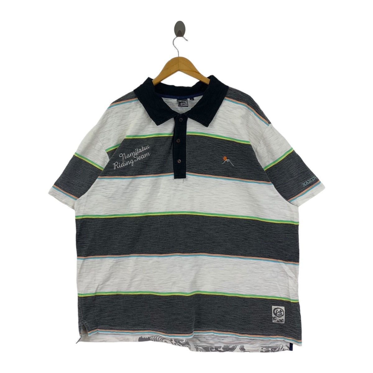 Vintage JAPAN TRADITIONAL Waratte Naminori Surf Polo Size US XXL / EU 58 / 5 - 1 Thumbnail