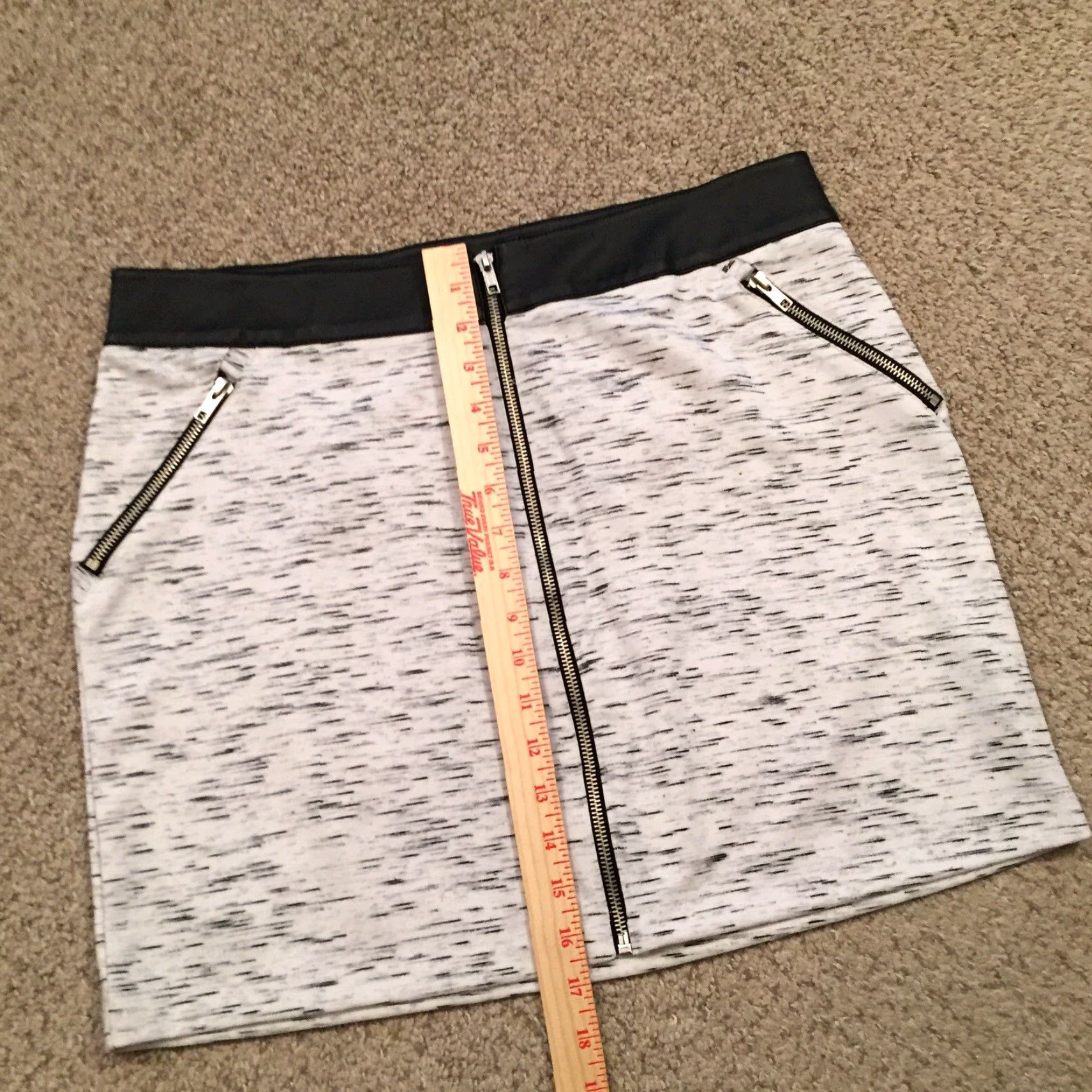 Vintage Rock & Republic Skirt L Women Short Pencil Gray Unlined Zipper Polyester Spandex Vintage: No Regular Size 36" / US 14 / IT 50 - 4 Thumbnail