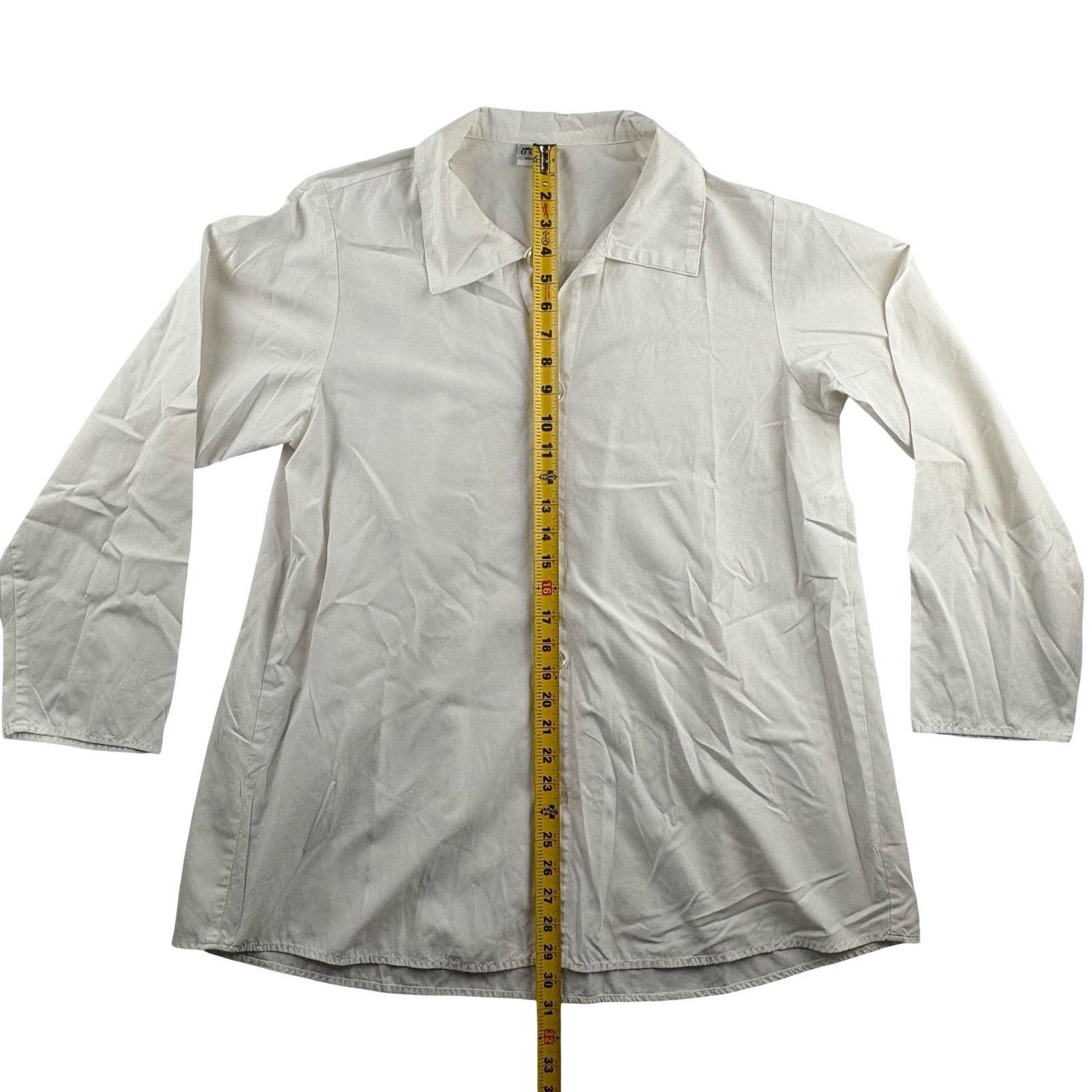 CP Shades CP Shades Women’s Cotton Lagenlook Button-Down Shirt White • Size S / US 4 / IT 40 - 5 Thumbnail
