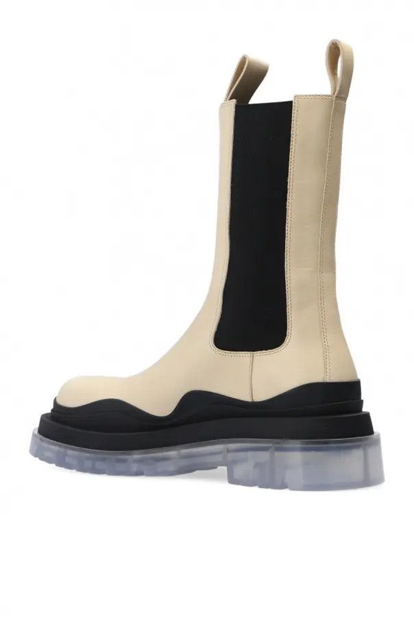 Bottega Veneta o1bcso1str0225 Tire Chelsea Boots in Beige/Black Size US 10 / IT 40 - 6 Thumbnail