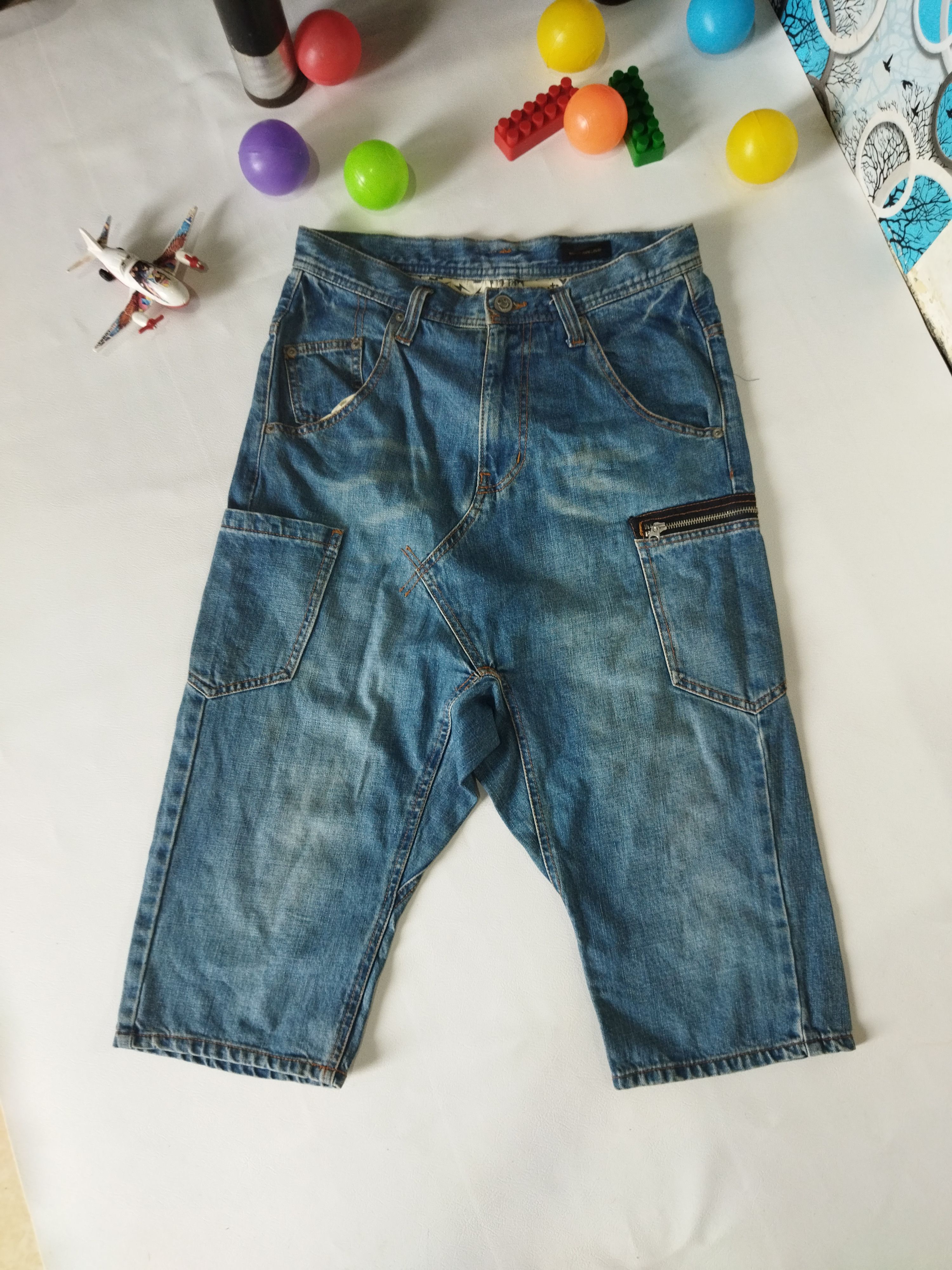 image of 1 Of 1 x Vintage World Wide Love Pants in Denim, Men's (Size 30)