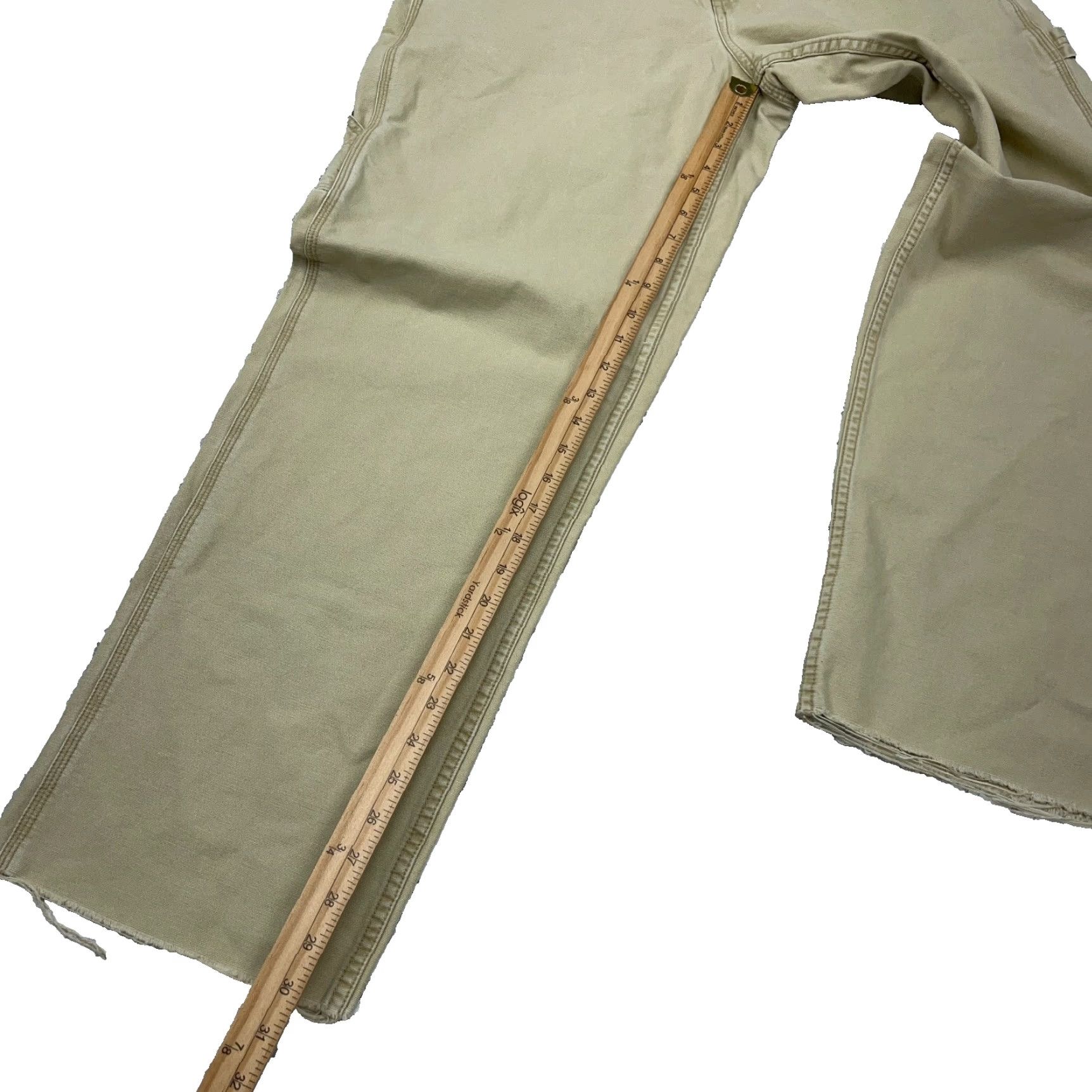 American Eagle Outfitters VINTAGE American Eagle Jeans Mens 30x32 Loose Baggy Wide Leg Y2K Cyber Skate AEO Jeans Beige Cotton 5-Pocket Mens Size US 30 / EU 46 - 7 Thumbnail
