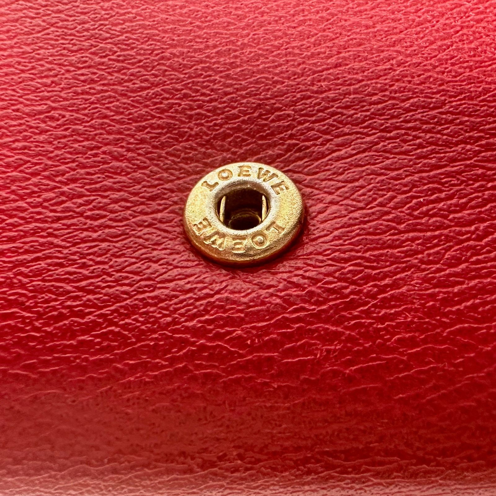 Loewe Loewe Anagram Flap Leather Continental Long Wallet - Red Size ONE SIZE - 15 Thumbnail