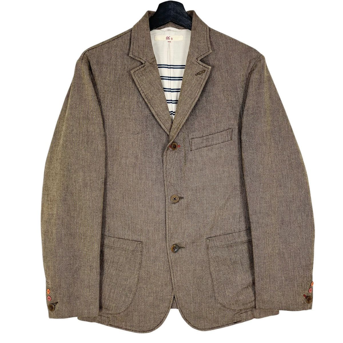45RPM Herringbone Tweed Blazer Jacket