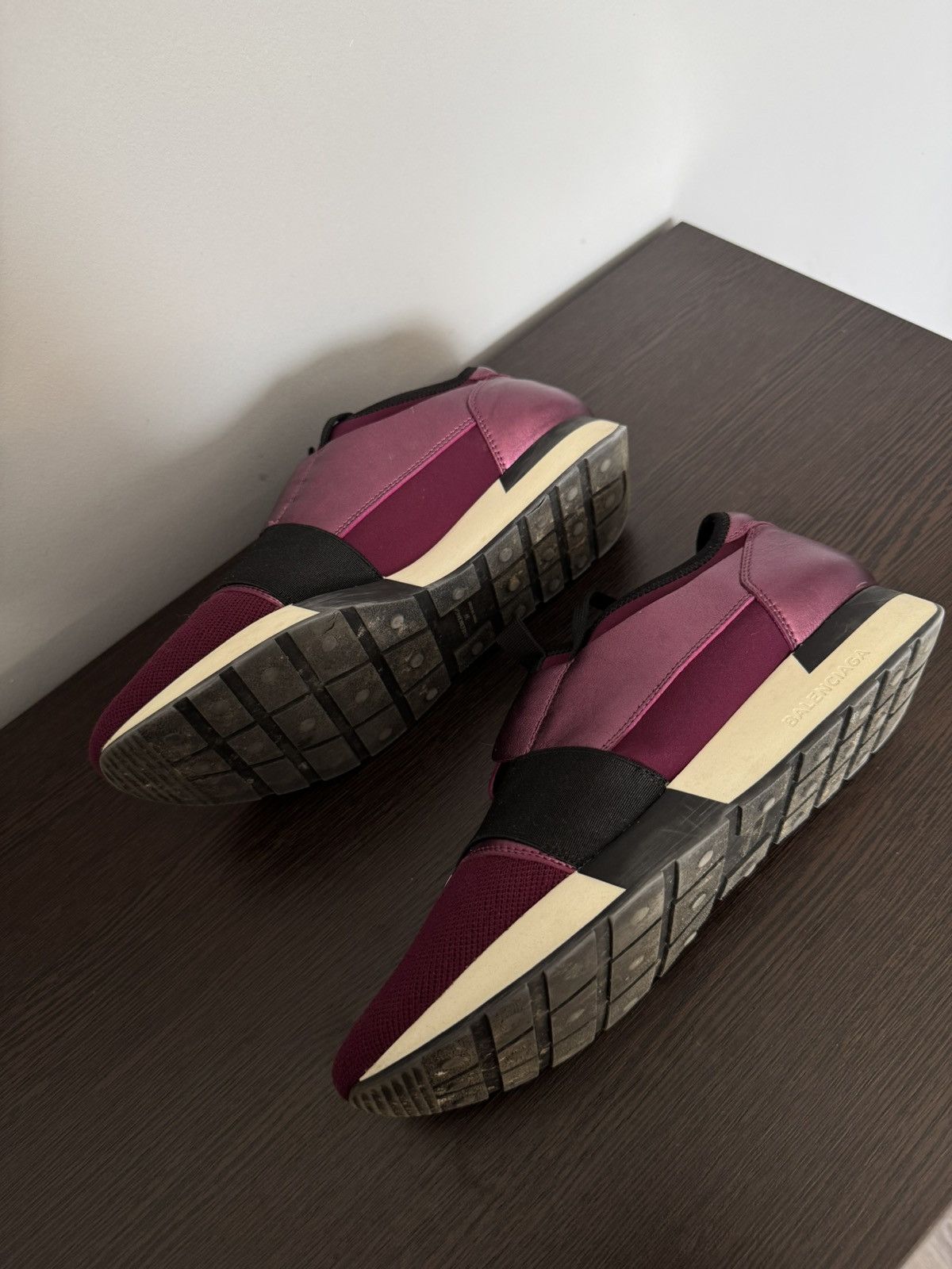 Balenciaga BALENCIAGA Race Runners Purple Prune Seakers 39 Size US 9 / IT 39 - 10 Thumbnail