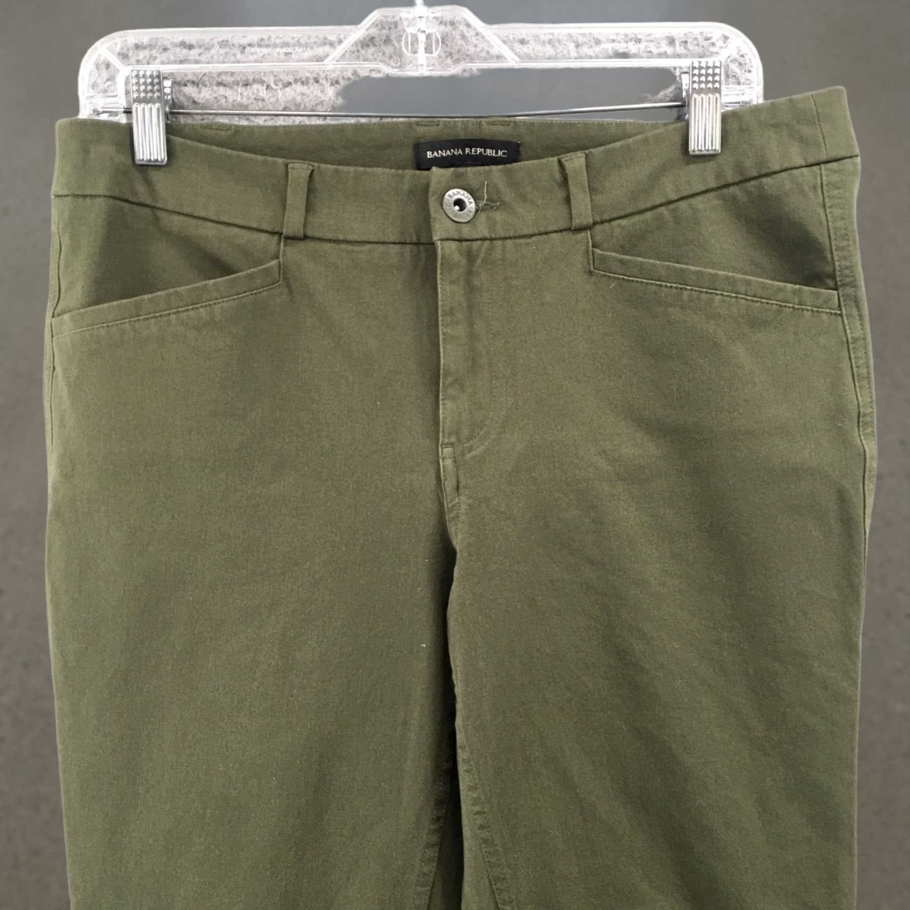 Banana Republic Banana Republic Pants Womens 8 Green Mid Rise Straight Leg Ankle Casual Zip Fly Size 30" / US 8 / IT 44 - 1 Thumbnail