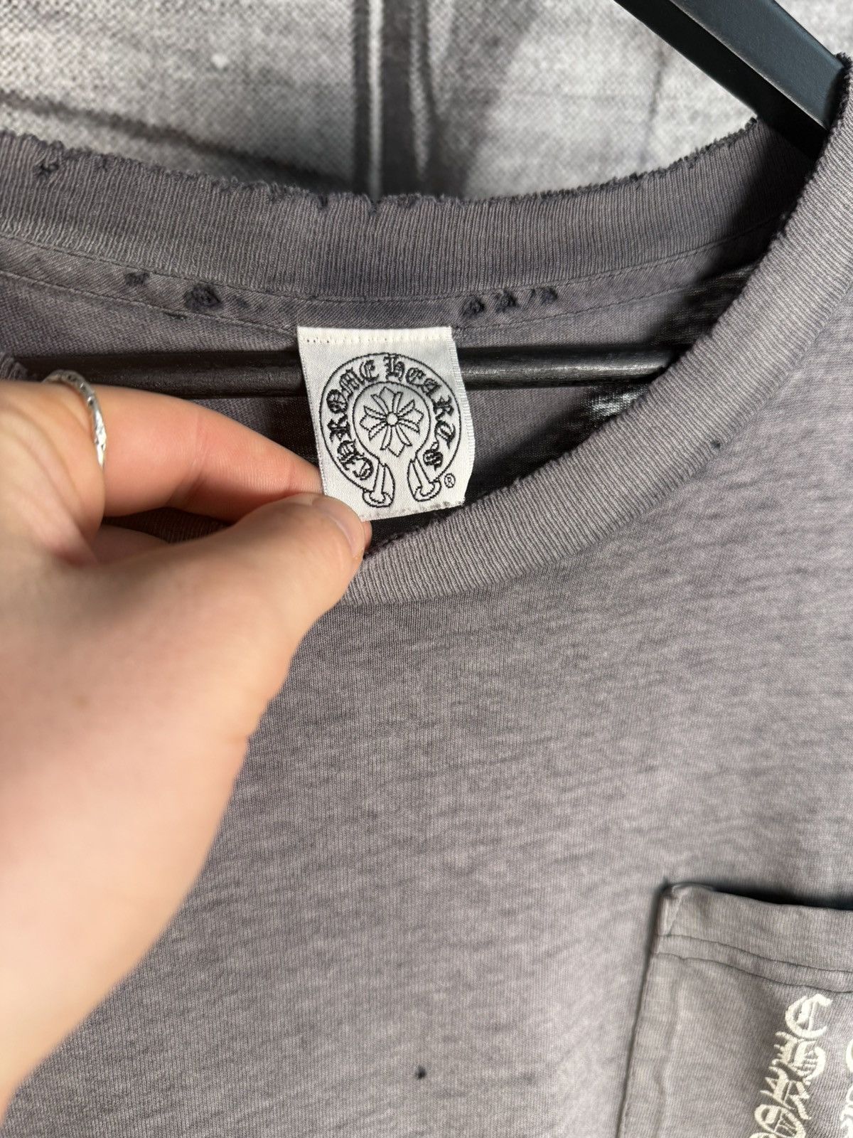 Chrome Hearts ULTIMATE VINTAGE CHROME⛓️90s THRASHED & SUNFADED LOGO POCKET Size US L / EU 52-54 / 3 - 12 Thumbnail