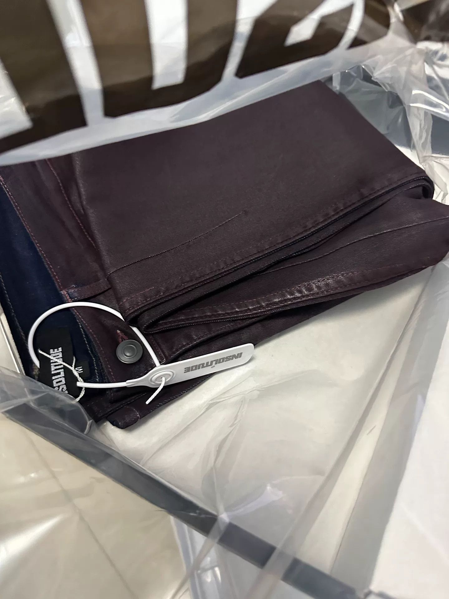 Rick Owens Rick Owens Wine Red Waxed Pants Size US 30 / EU 46 - 1 Thumbnail