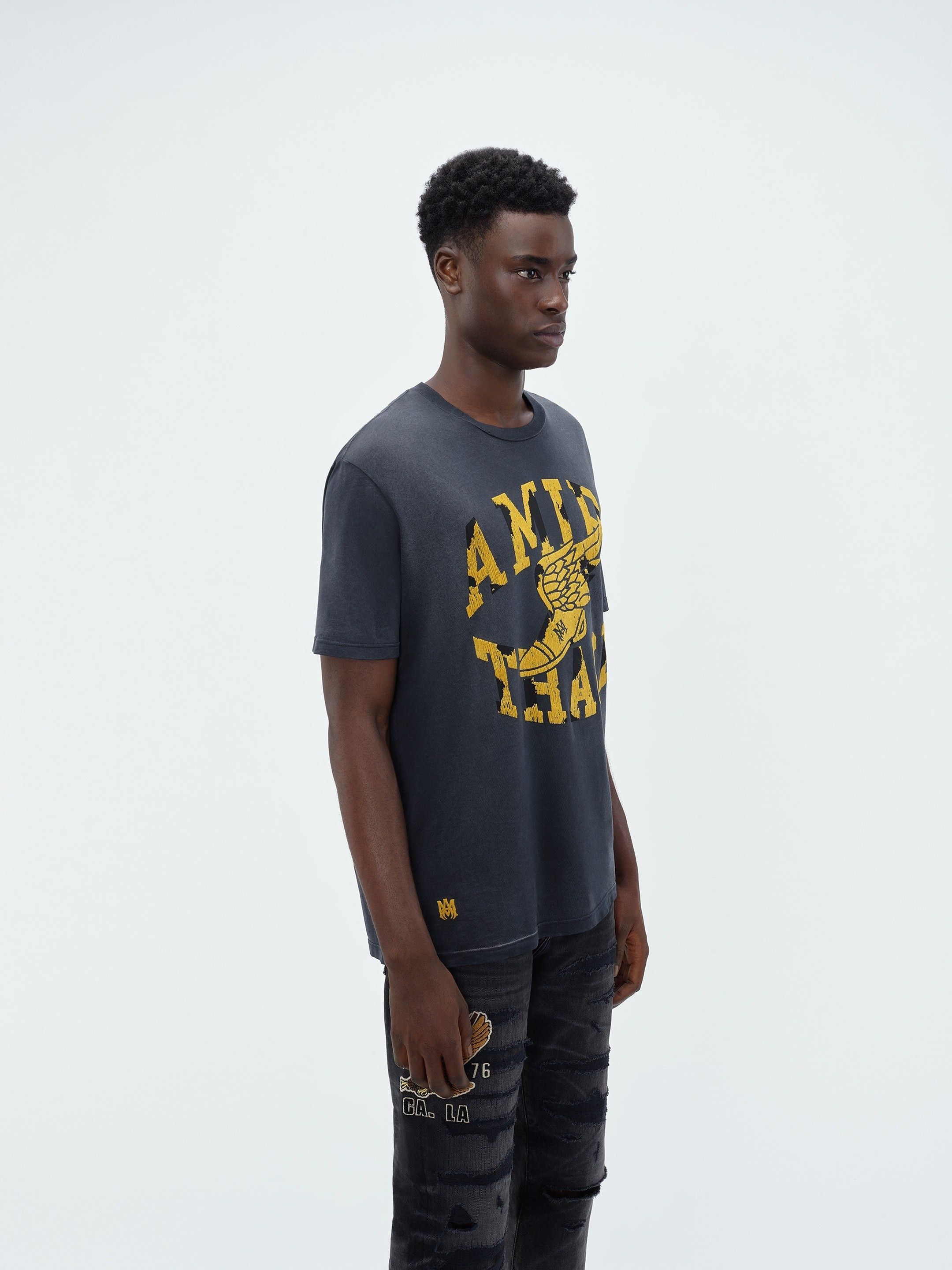 Amiri o1w1db10125 Track T-Shirt in Black/Yellow Size US M / EU 48-50 / 2 - 4 Thumbnail