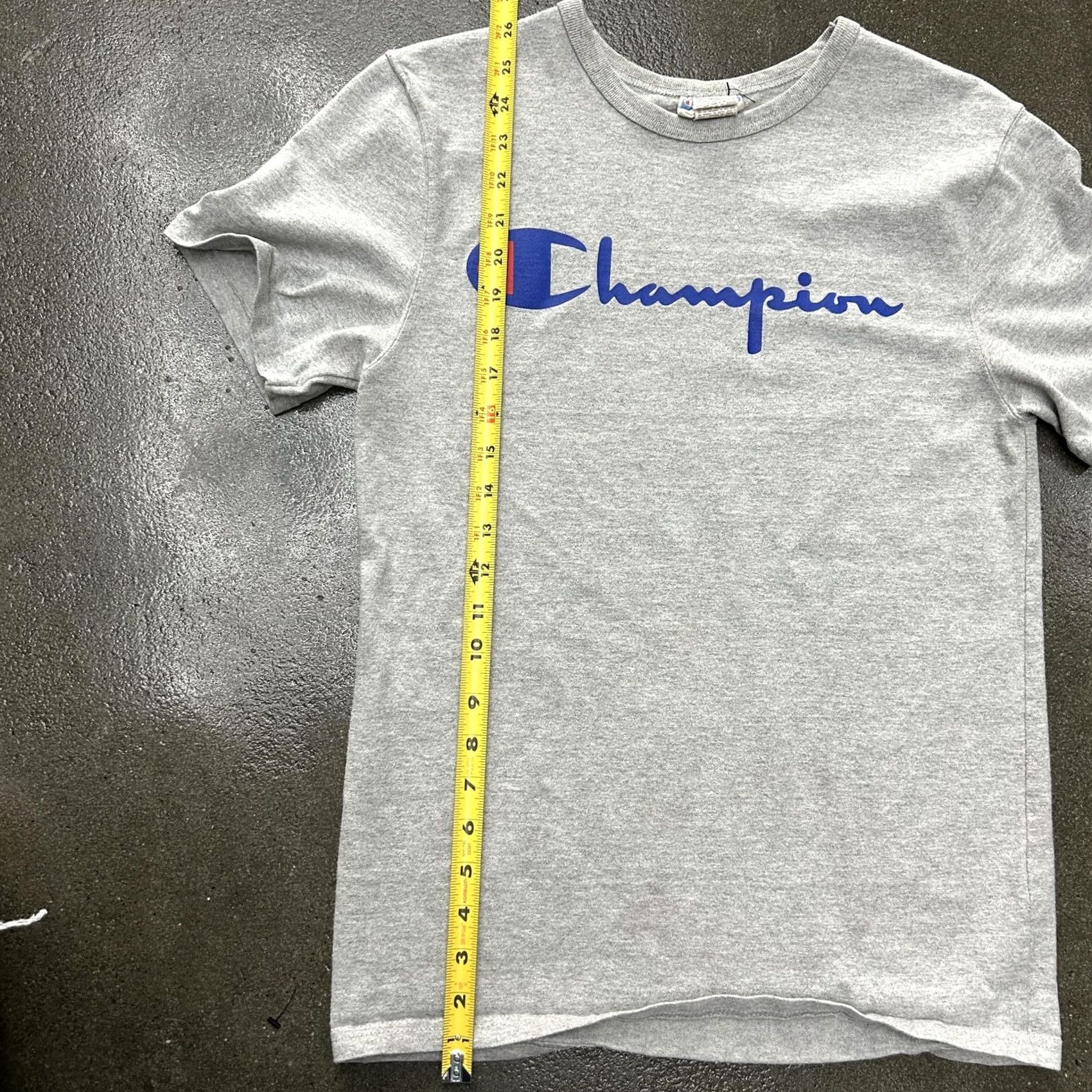 Champion Champion Mens Small Gray Shirt Short Sleeve Graphic Tee Big Logo Casual Size US S / EU 44-46 / 1 - 5 Thumbnail
