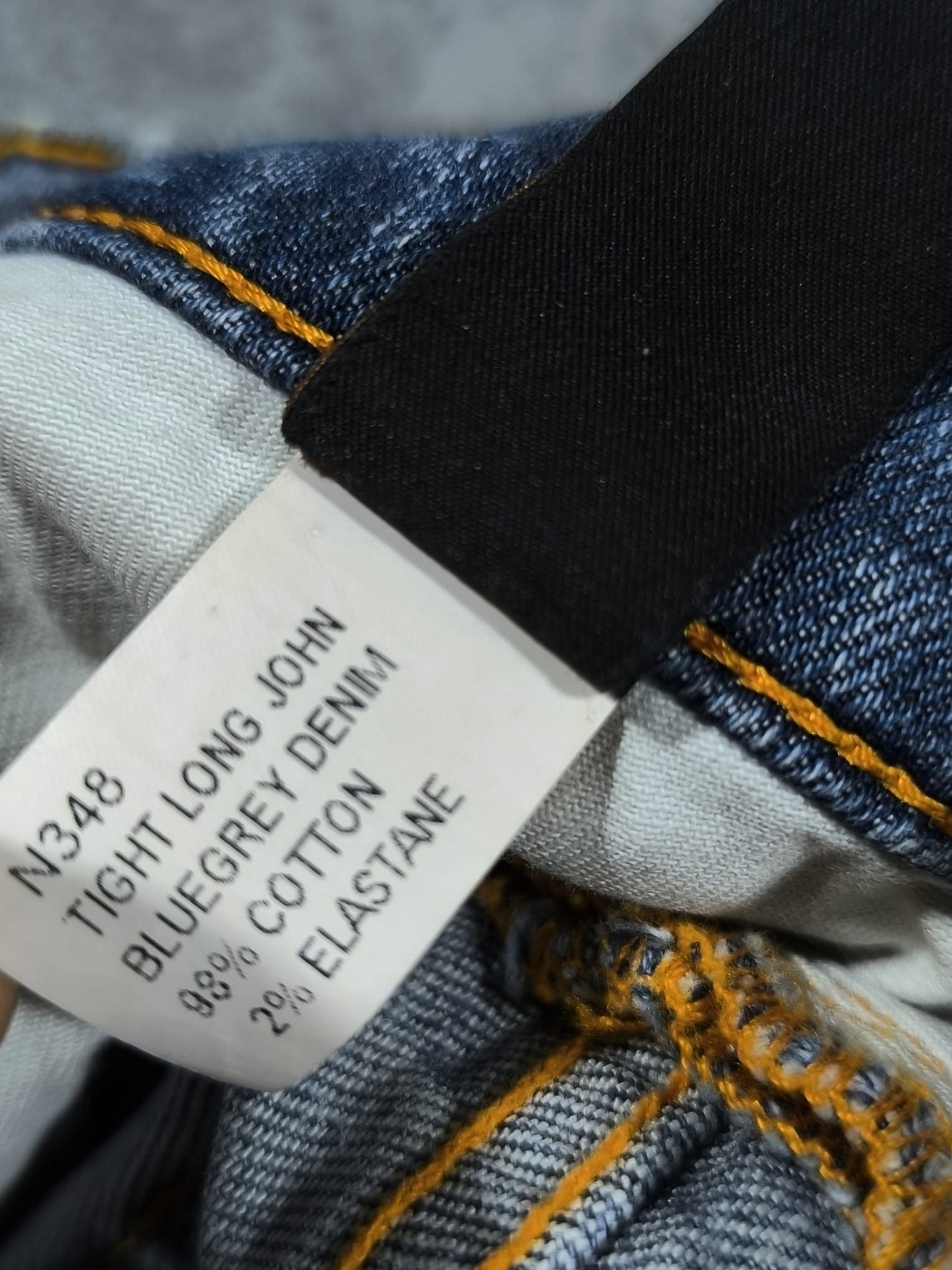 Nudie Jeans Nudie Jeans Tight Long John Blue Grey Denim Jeans Size US 33 - 7 Thumbnail
