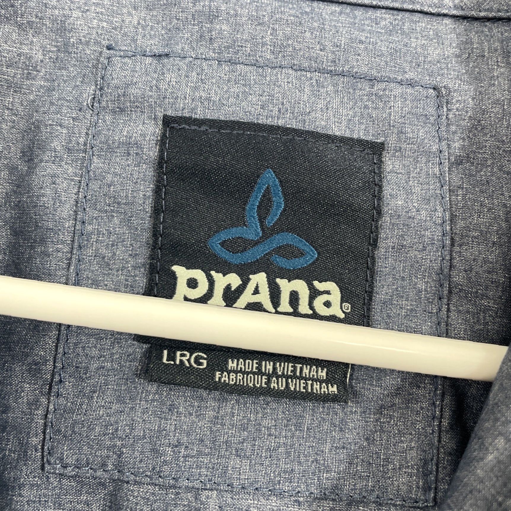 Prana PRANA Hiking Shirt Men L Blue Roll Sleeve Outdoor Hike Active Performance Men Size US L / EU 52-54 / 3 - 7 Thumbnail