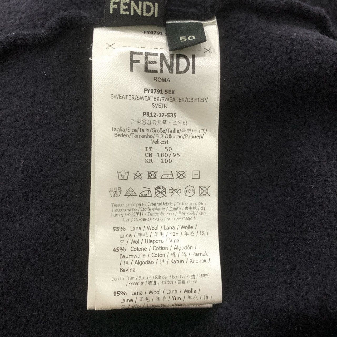 Fendi Fendi Beaded Karl Lagerfeld Long Sleeve Sweatshirt K26WX Size US L / EU 52-54 / 3 - 6 Thumbnail