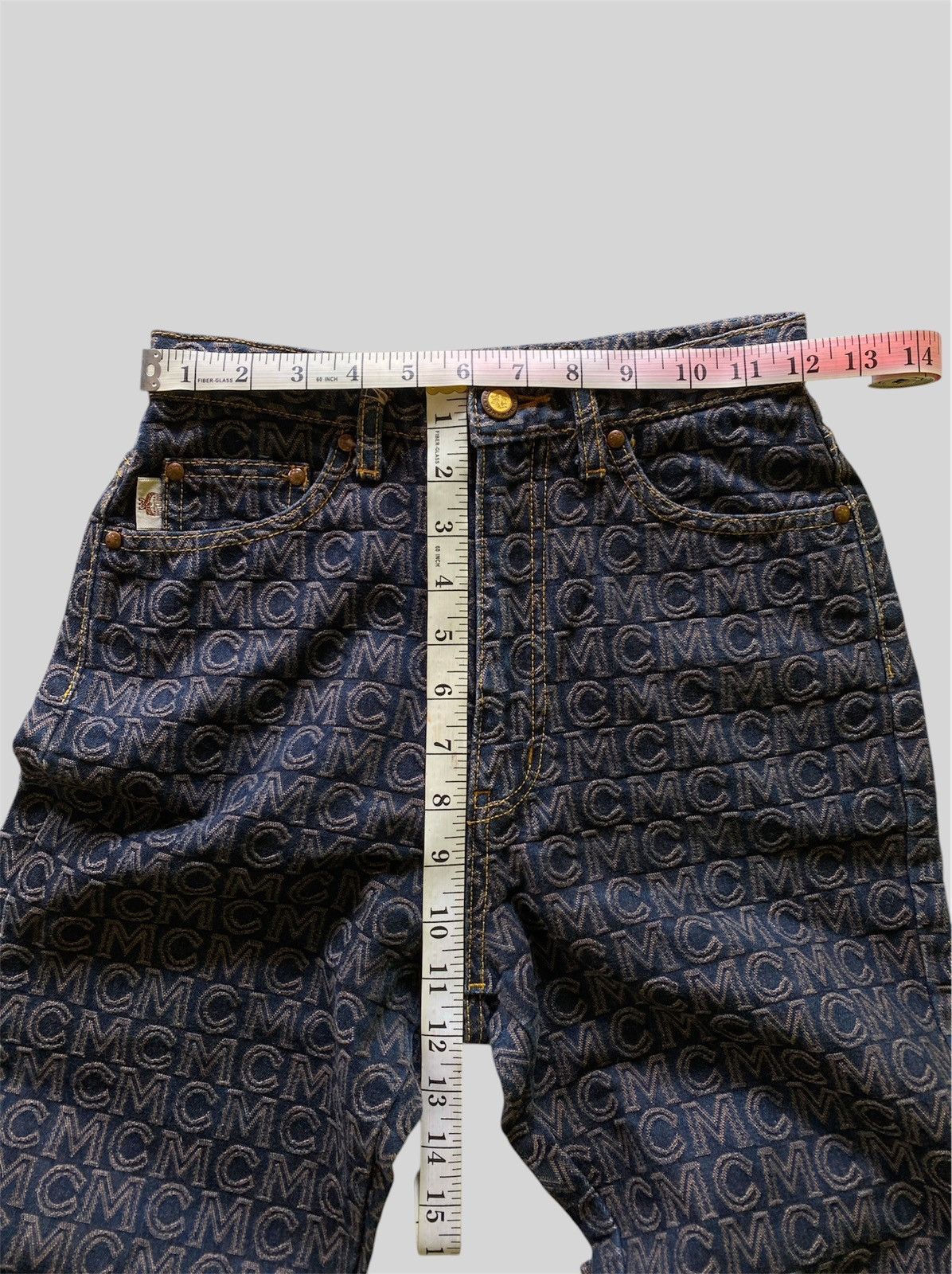 MCM × Vintage Vintage 90s Monogram MCM Jeans Size 24" / US 00 / IT 34 - 7 Thumbnail