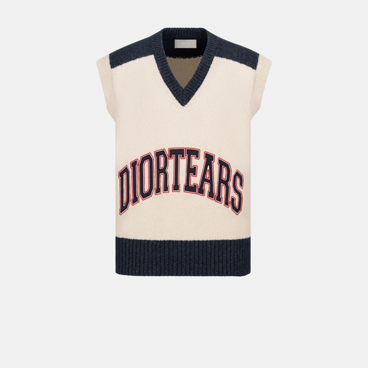 Dior o1bcso1str0225 Tears Sleeveless Sweater in White Size US XL / EU 56 / 4 - 1 Thumbnail