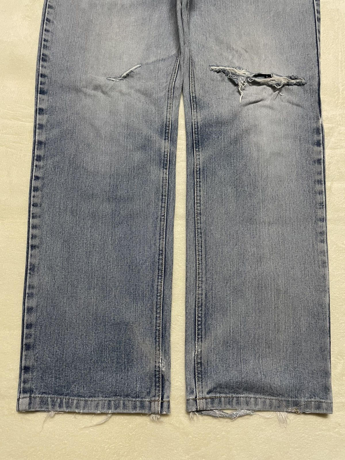 Edwin Vintage Edwin Japanese Brand Distressed Blue Wash Jeans Size US 35 - 3 Thumbnail