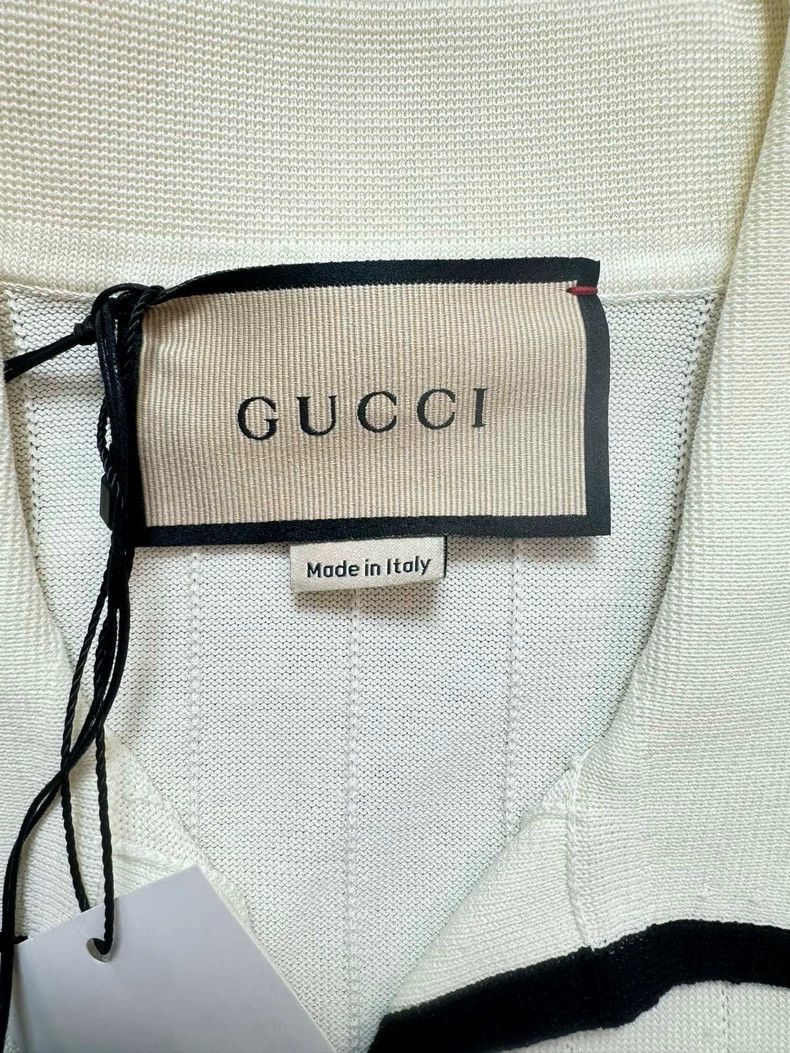 Gucci GucciIvory white and black edge color block interlock logo Size M / US 6-8 / IT 42-44 - 3 Thumbnail