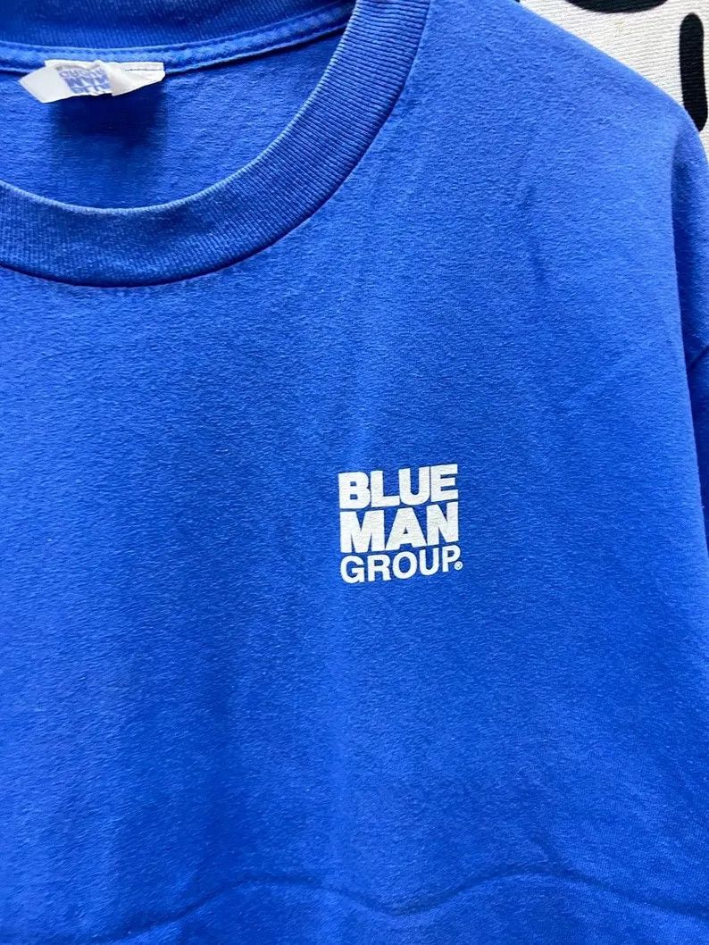 Vintage Vintage 2000s Blue Man Group Band tshirt size L Size US L / EU 52-54 / 3 - 5 Thumbnail