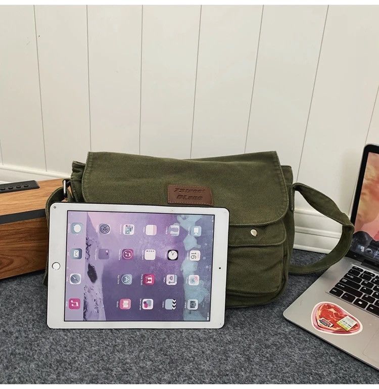 Vintage Casual Canvas Capacity Shoulder Messenger Bag Size ONE SIZE - 3 Thumbnail