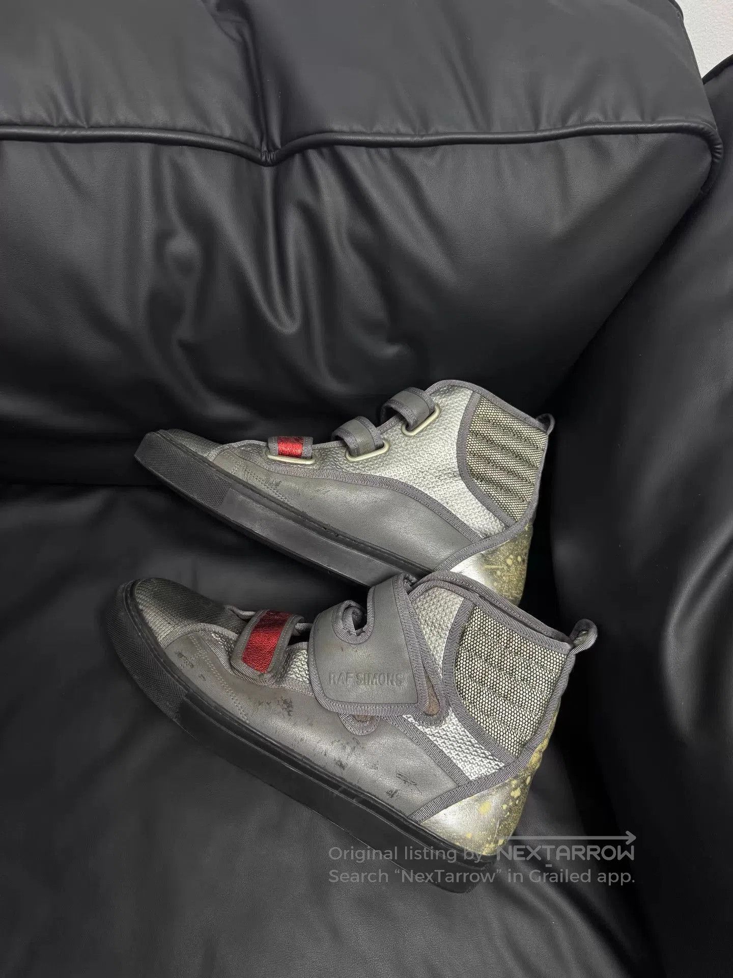 Raf Simons Multi High-Top Sneakers with Strap Accents. Size US 9 / EU 42 - 4 Thumbnail