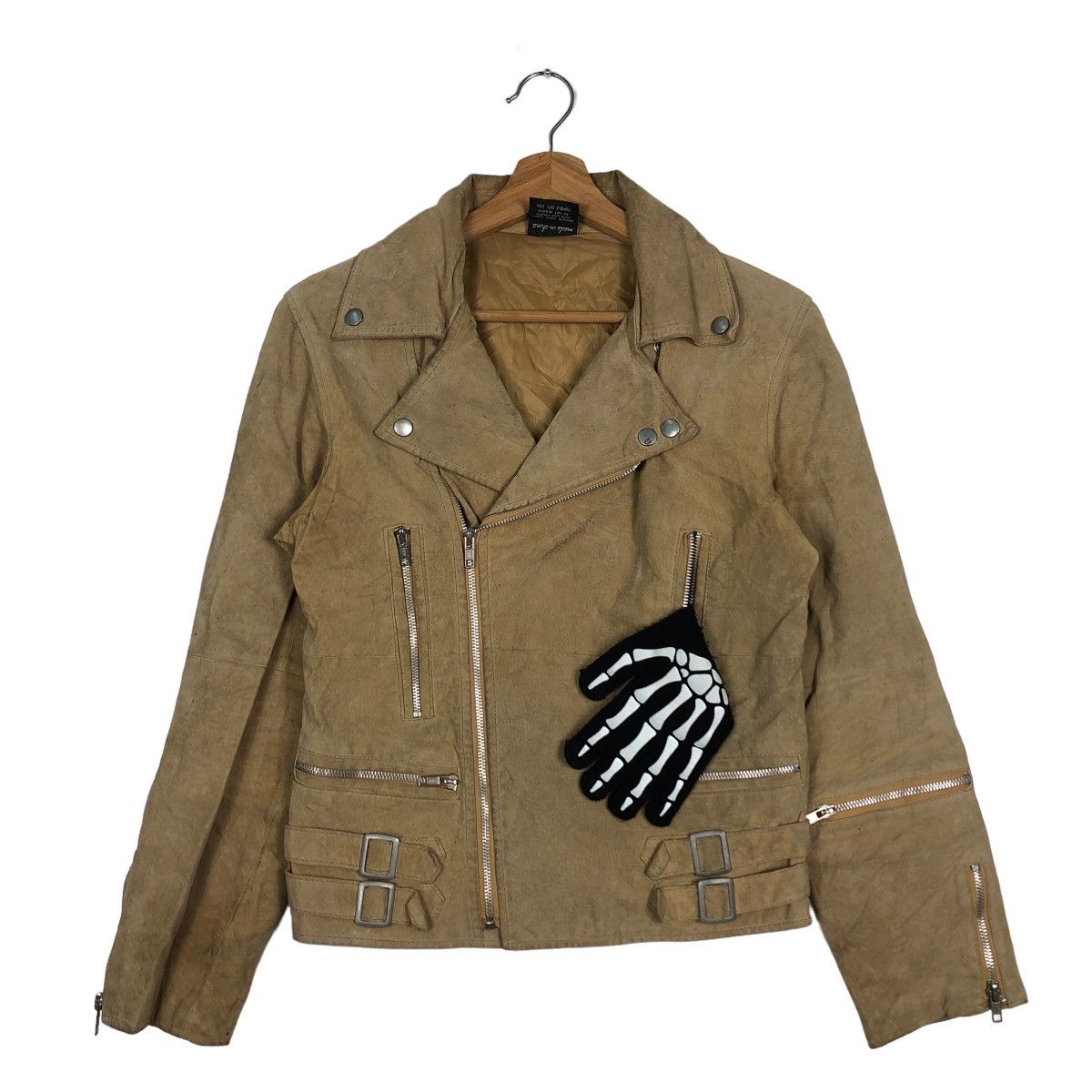 Genuine Leather 🔥90’s Vintage Double Breast Genuine Leather Jacket Racing Size US M / EU 48-50 / 2 - 2 Thumbnail