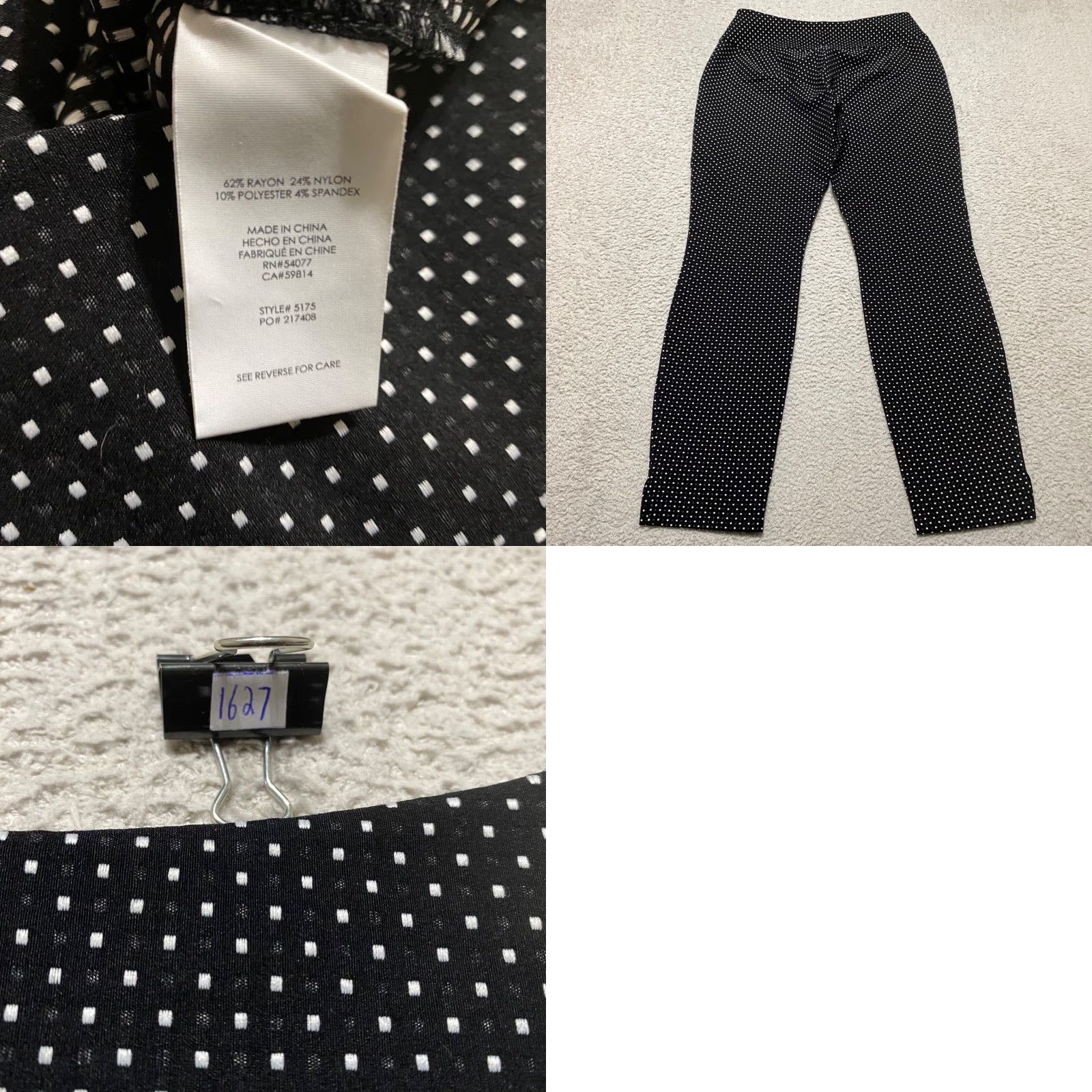 Vintage CAbi Pants Womens Geometric Black High Rise Skinny Ankle Regular Rise 27in Inseam 4 Adult Women Size 27" / US 4 / IT 40 - 8 Thumbnail